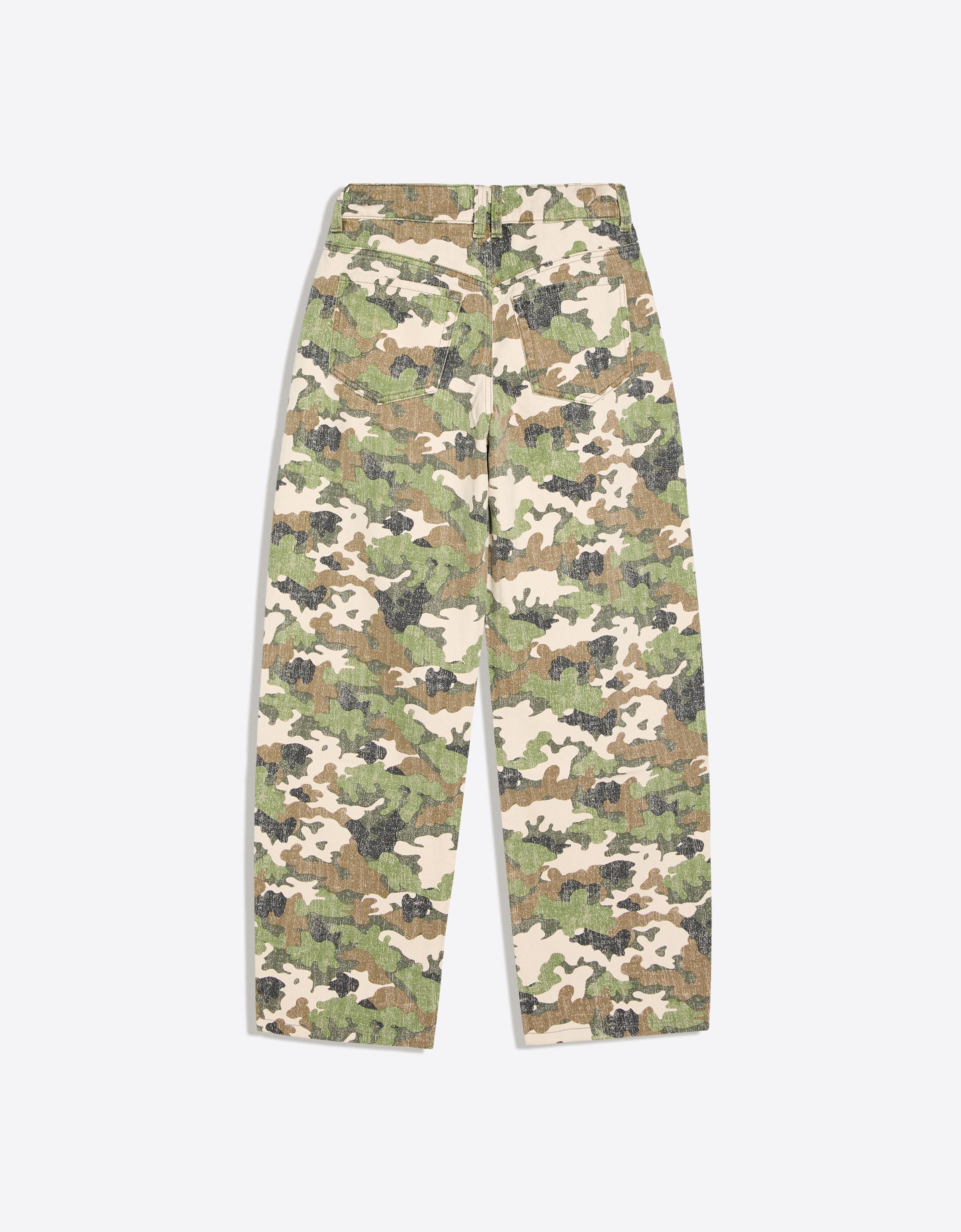 Low-rise baggy barrel jeans — Brown