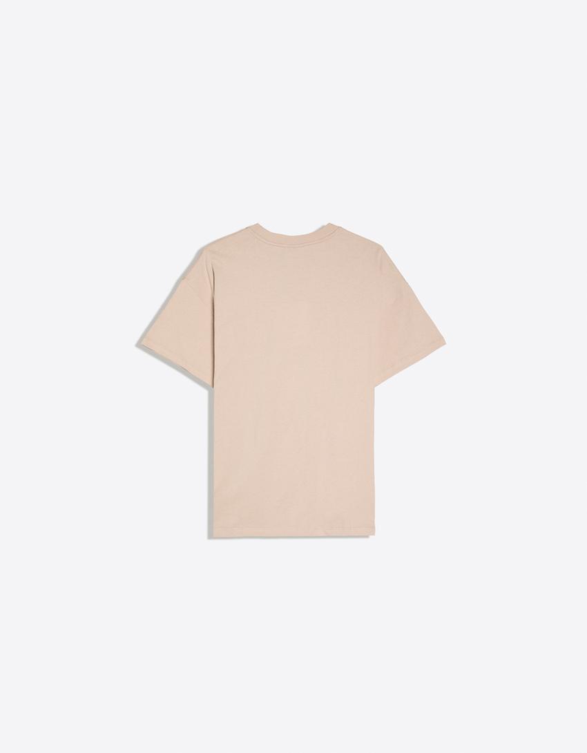 Oversize printed T-shirt TYLA-Camel