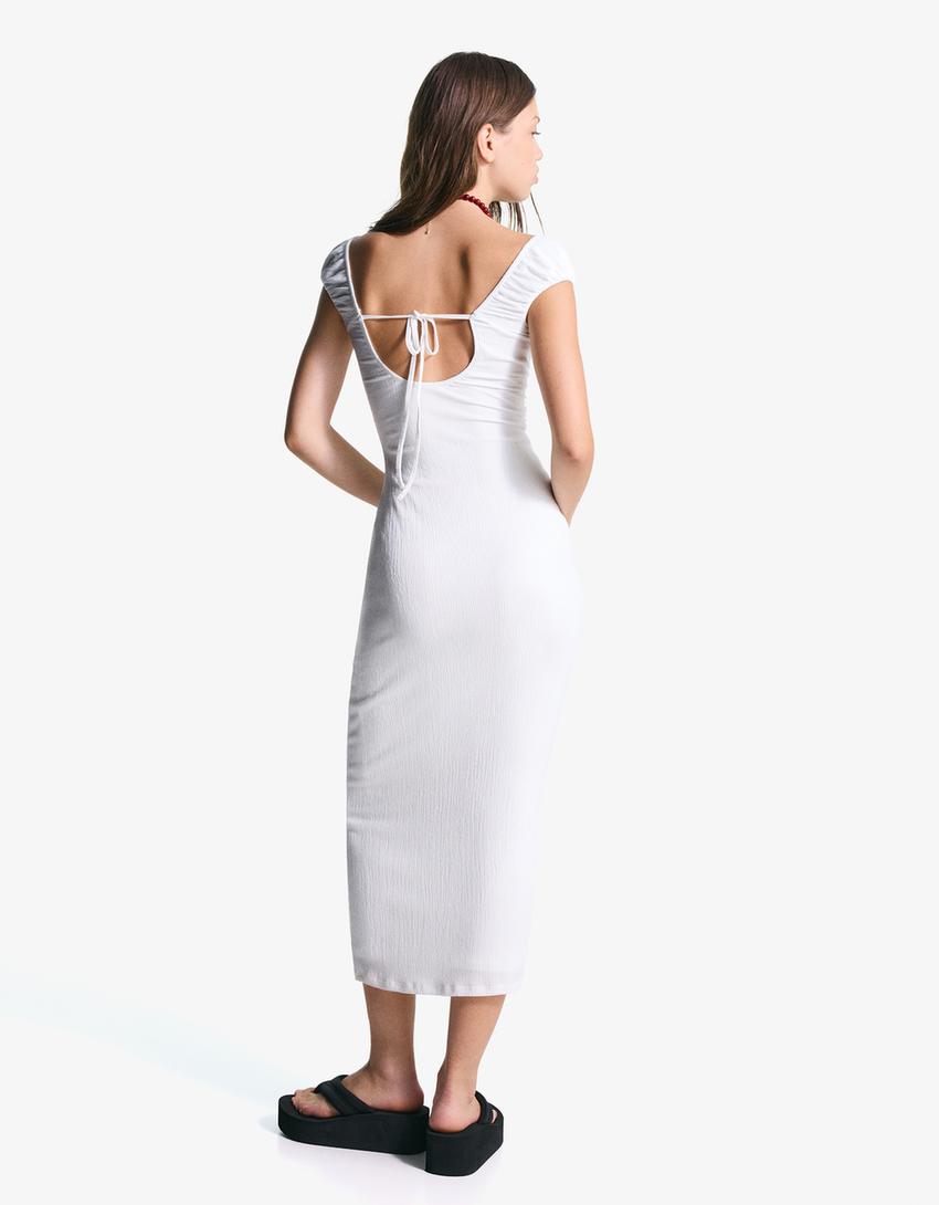 Vestido midi-Blanco roto-2