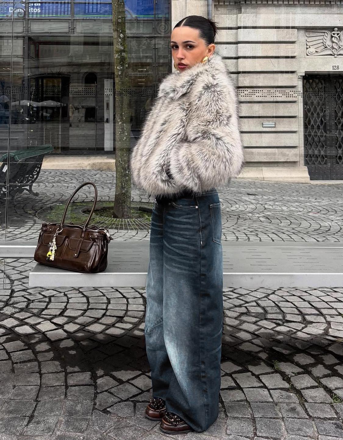 Jeans slouchy de cintura baixa