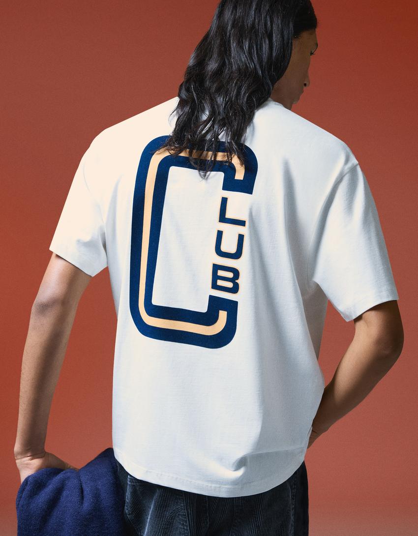 Short sleeve T-shirt with print-Off white
