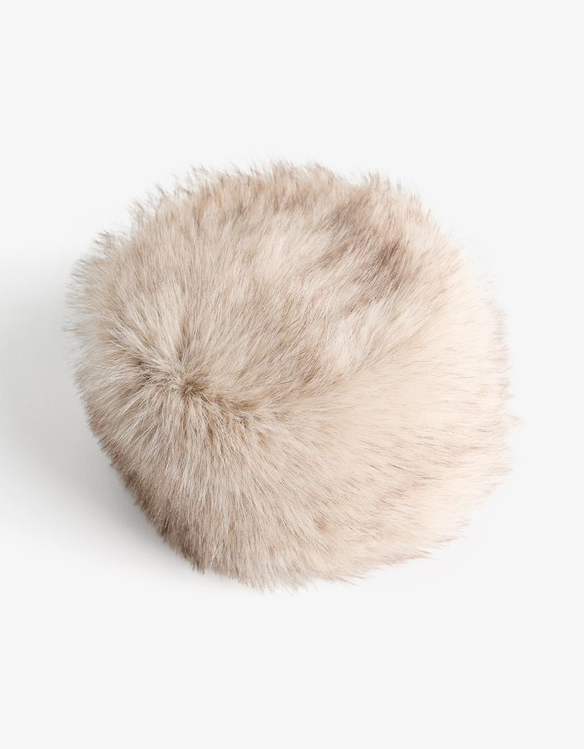 Gorro efeito de pelo-Cru