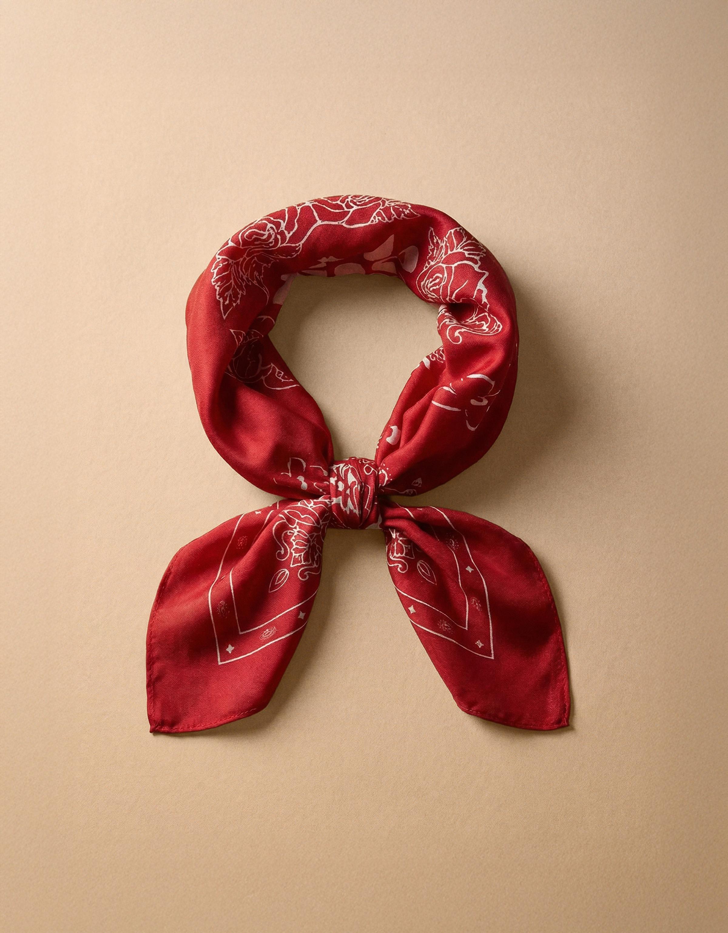 Printed bandana — Red