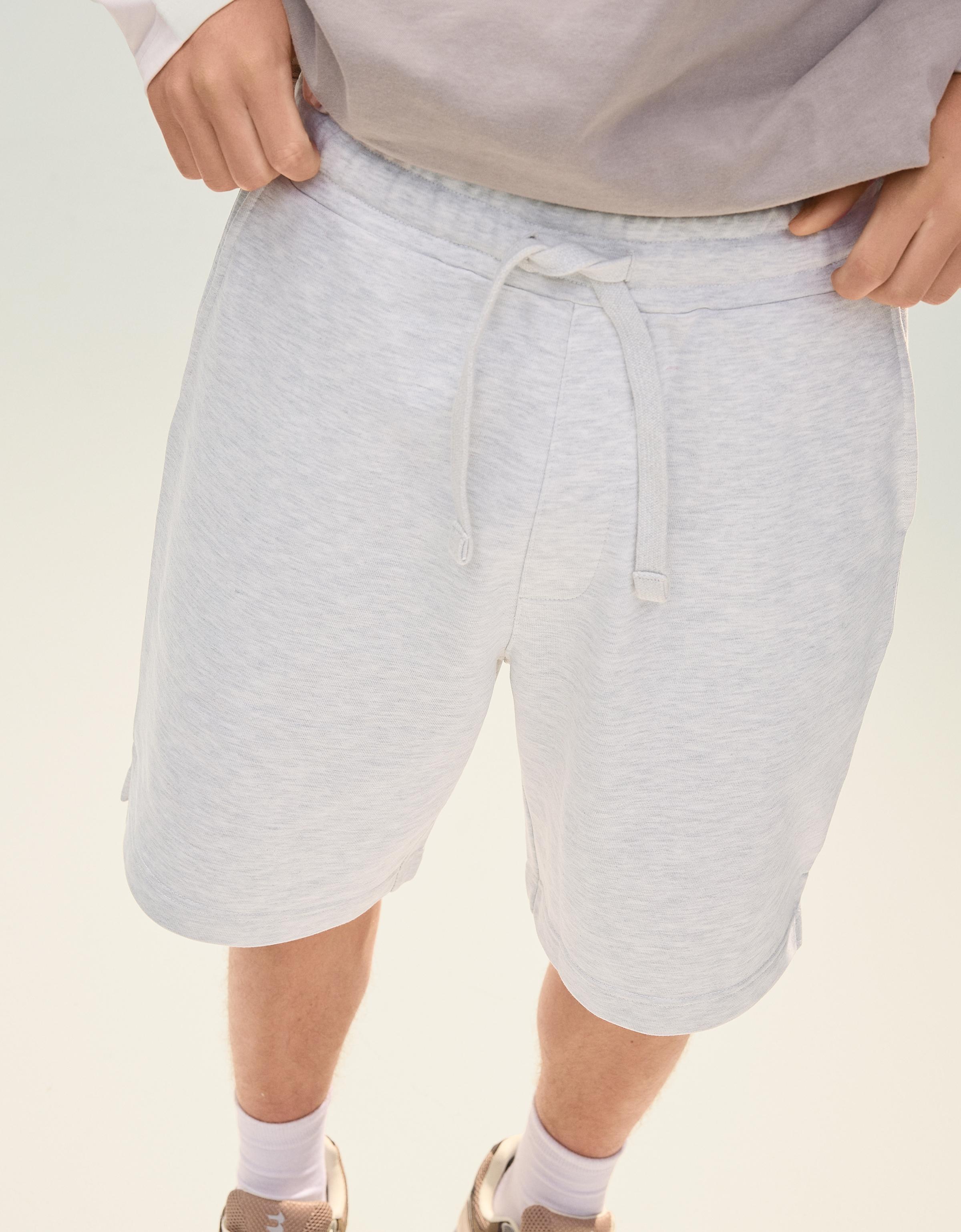 Plush Bermuda shorts — Grey