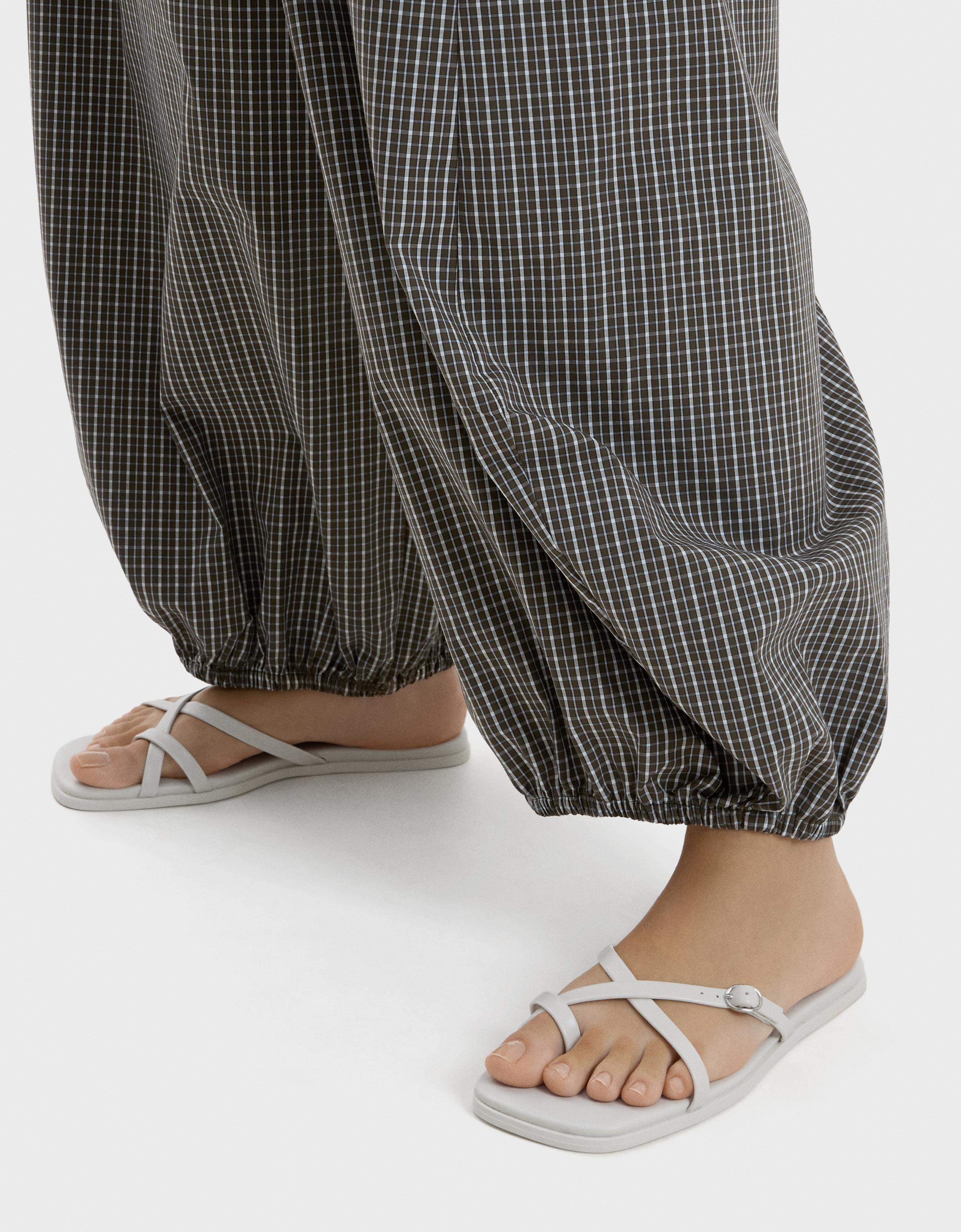 Multi-strap flat slider sandals