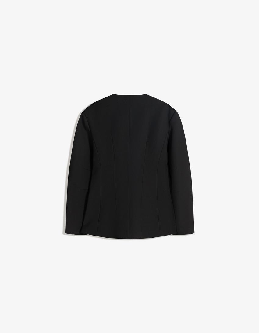 Fitted blazer-Black