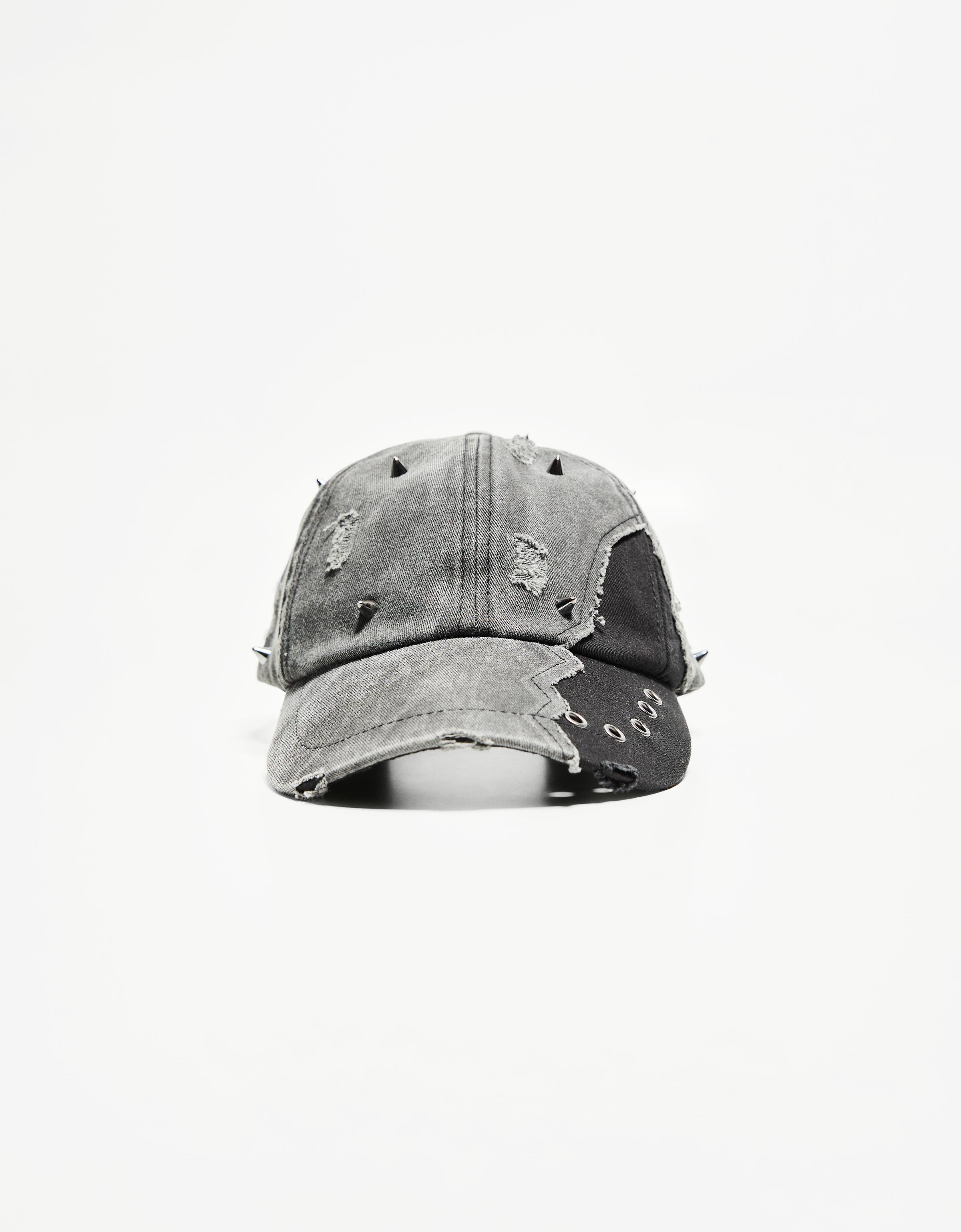 Bershka Basecap Mit Piercing & Ösen Herren Schwarz