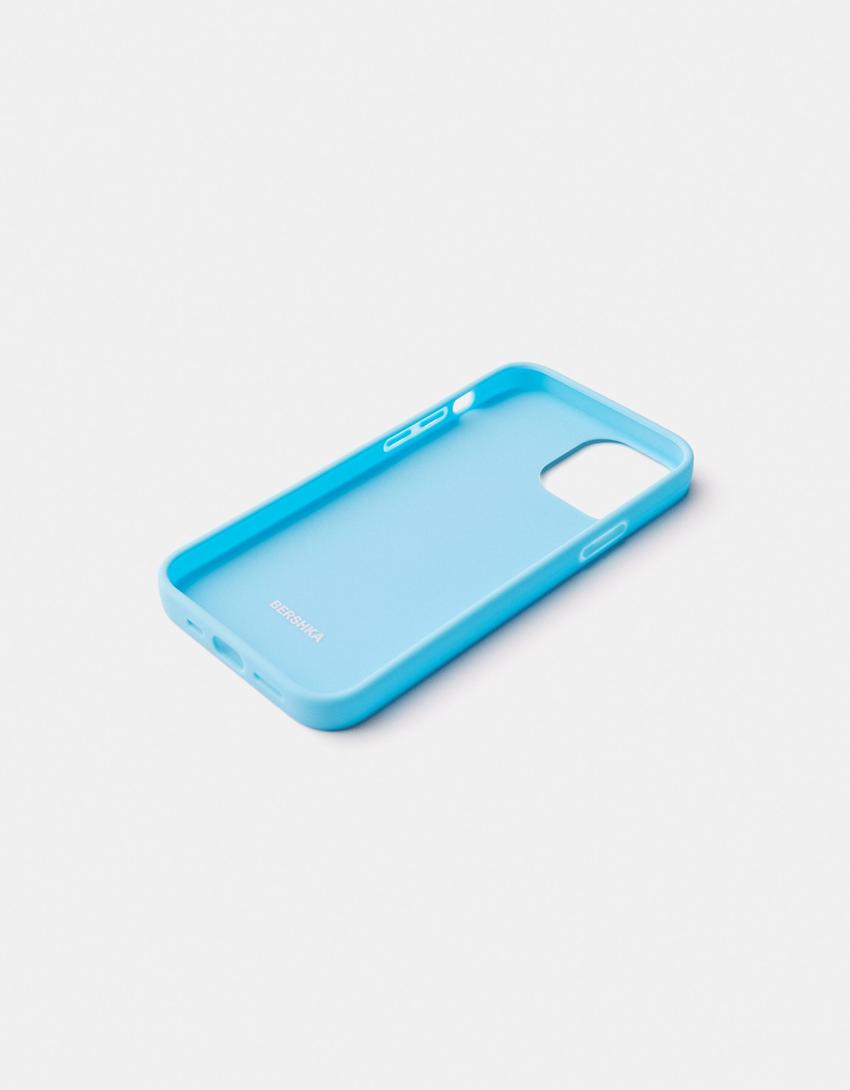 Coque mobile iPhone unie-Bleu-1