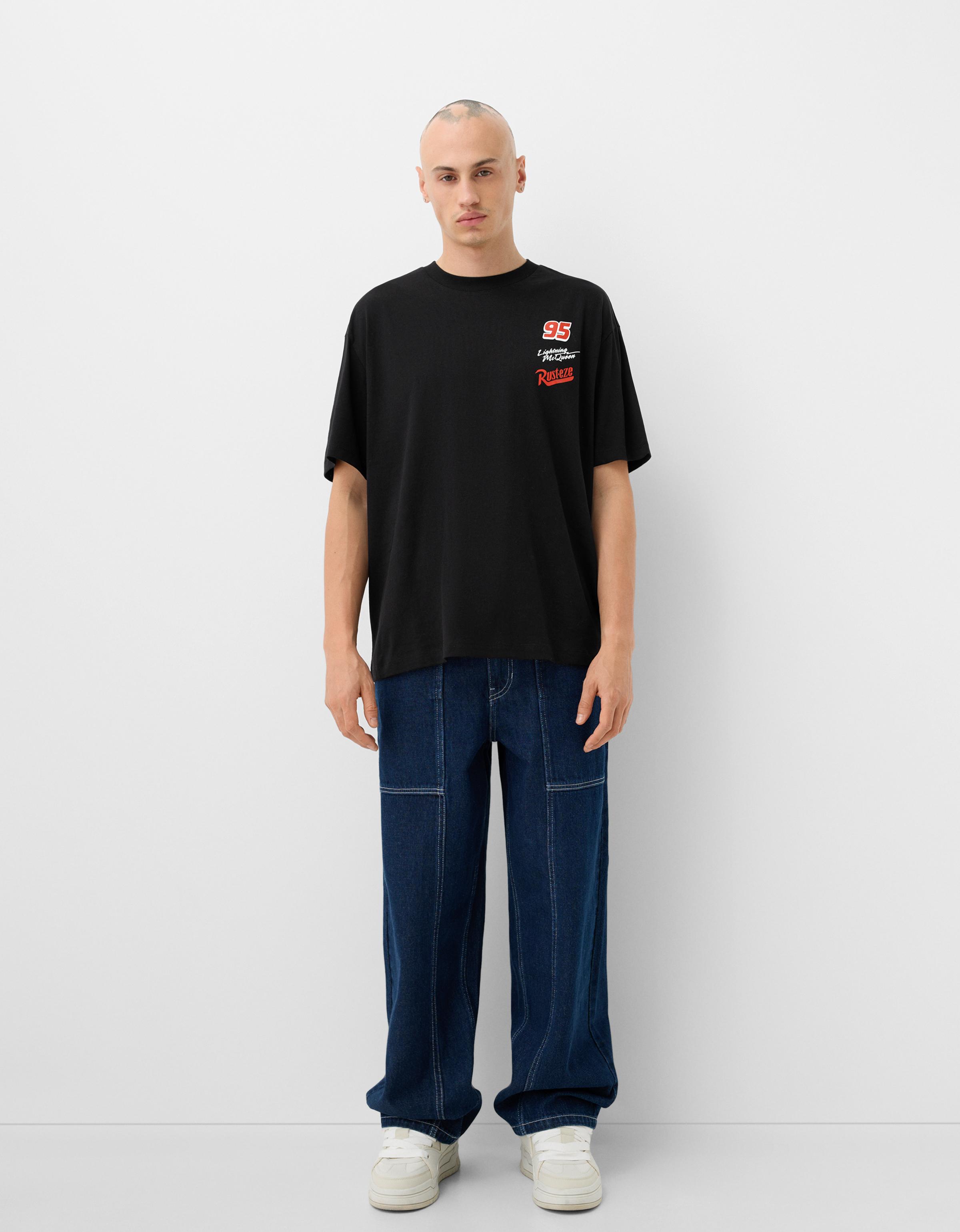 Kısa kollu araba baskılı t-shirt - Görsel 12