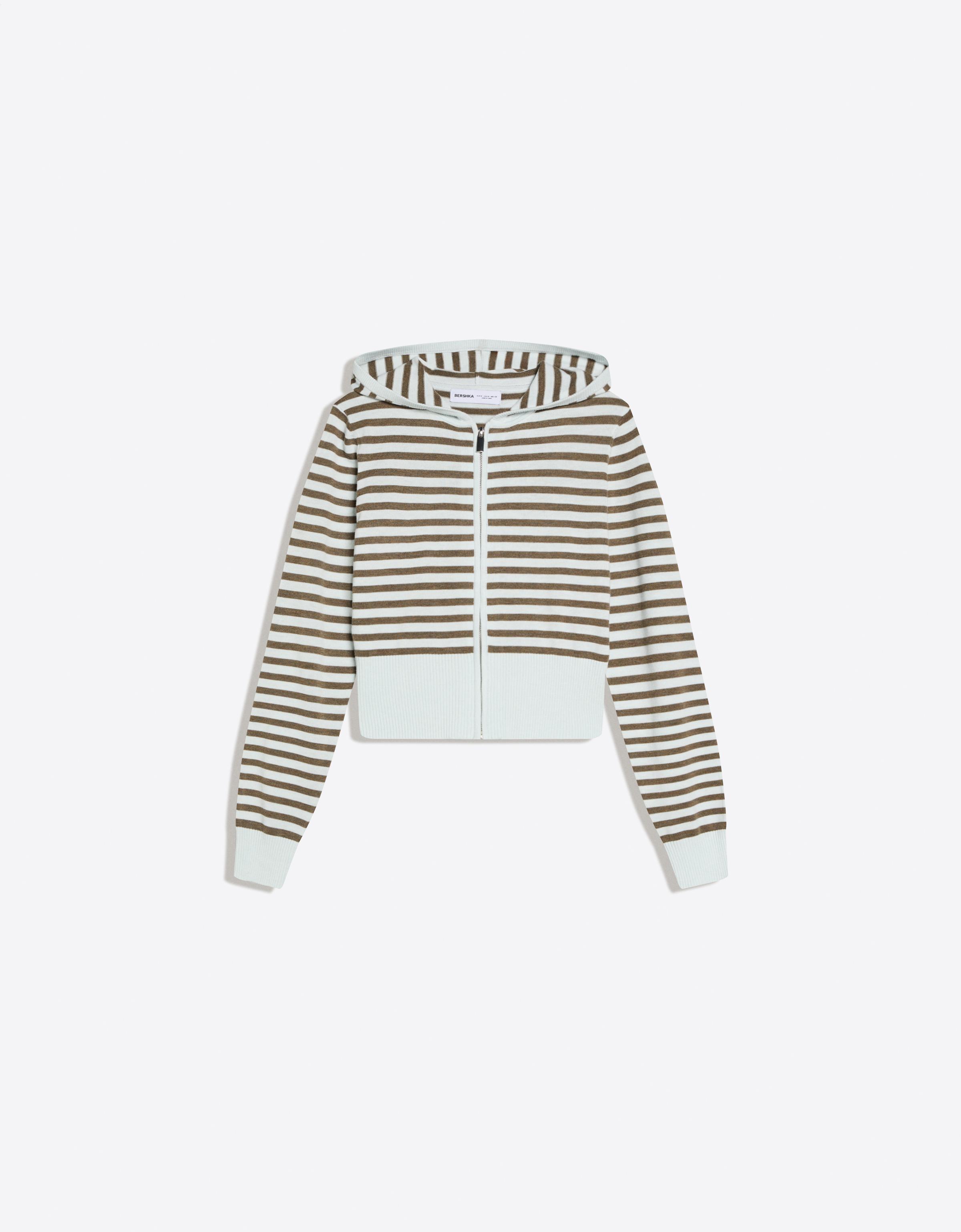 Çizgili kapüşonlu sweatshirt - Görsel 39