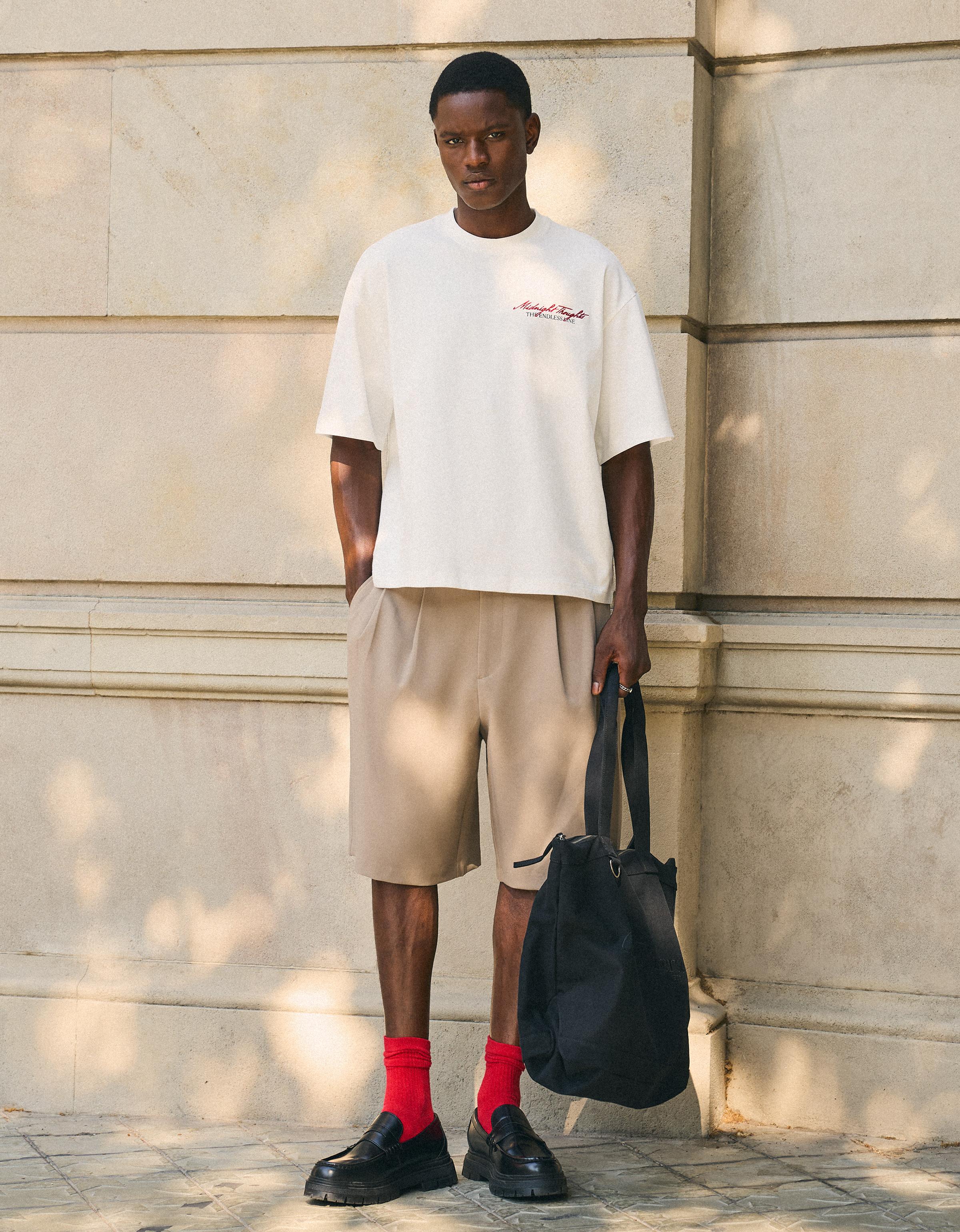Short sleeve print T-shirt — White