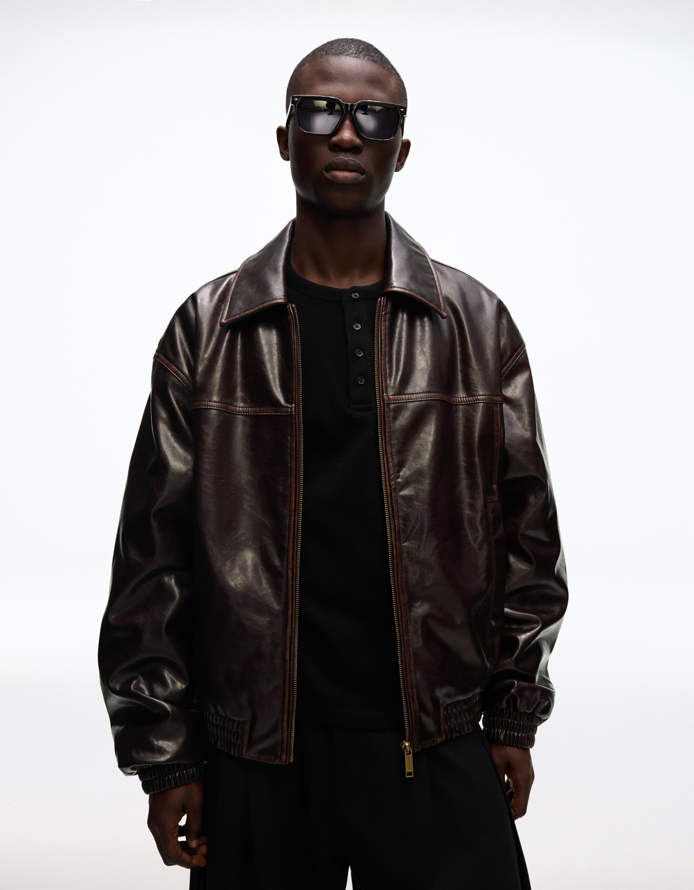 Suni deri ceket - Görsel 17