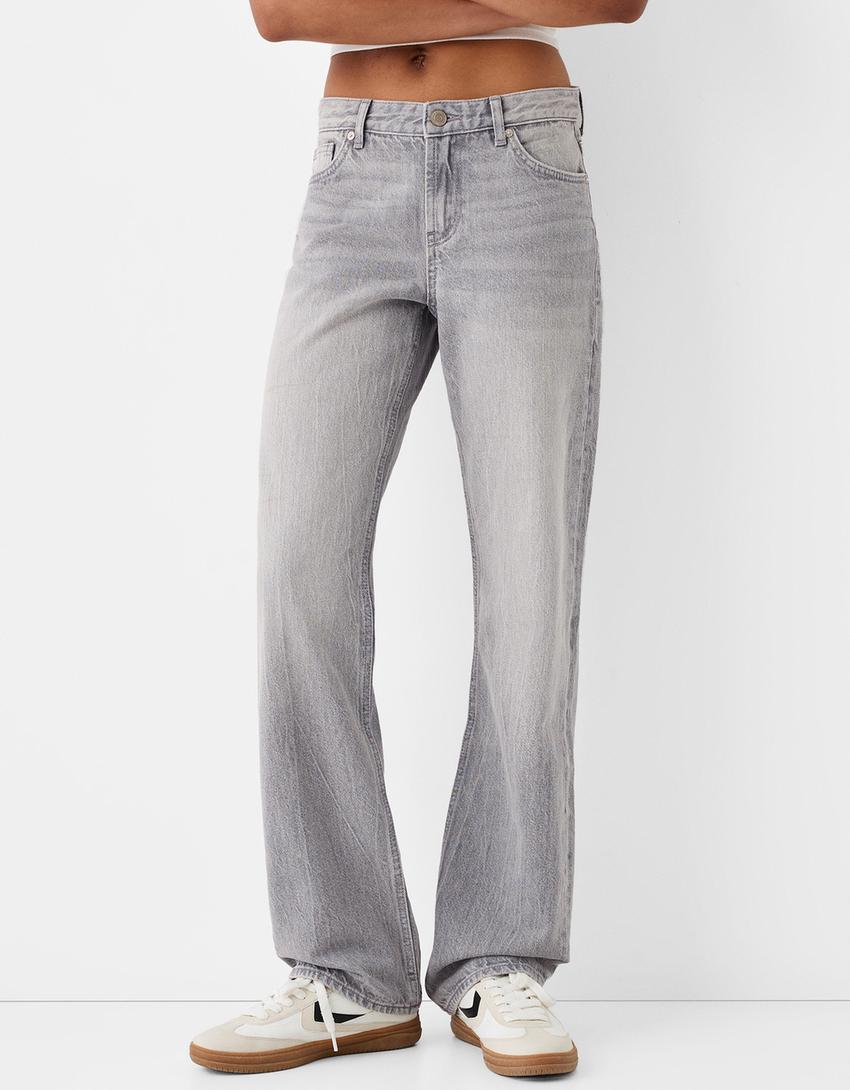 Jeans straight fit-Gris