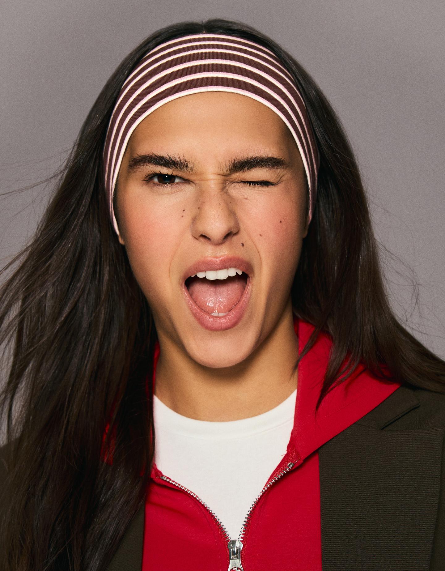 Bershka zestaw 2 gumek do włosów z nadrukiem wielokolorowy