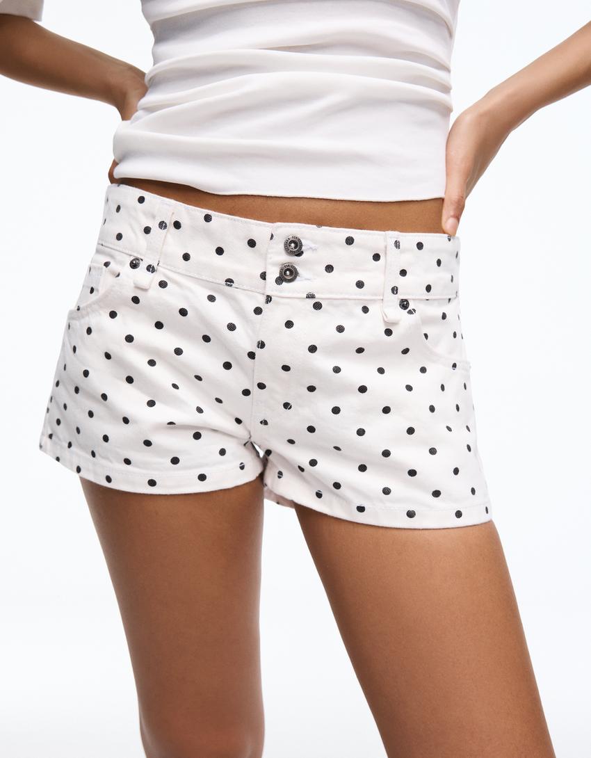 Short lunares-Blanco