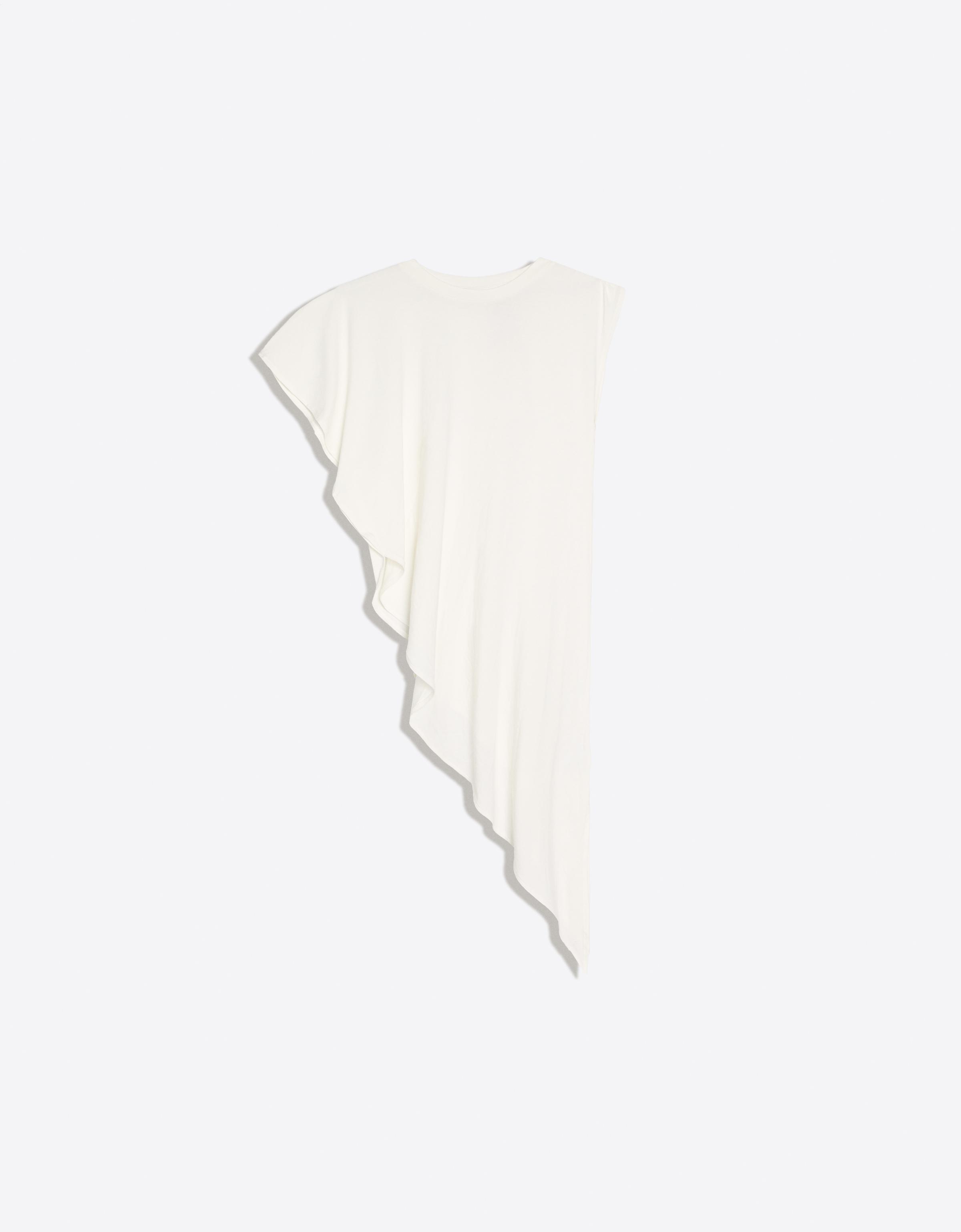 Long asymmetrical T-shirt — Off white