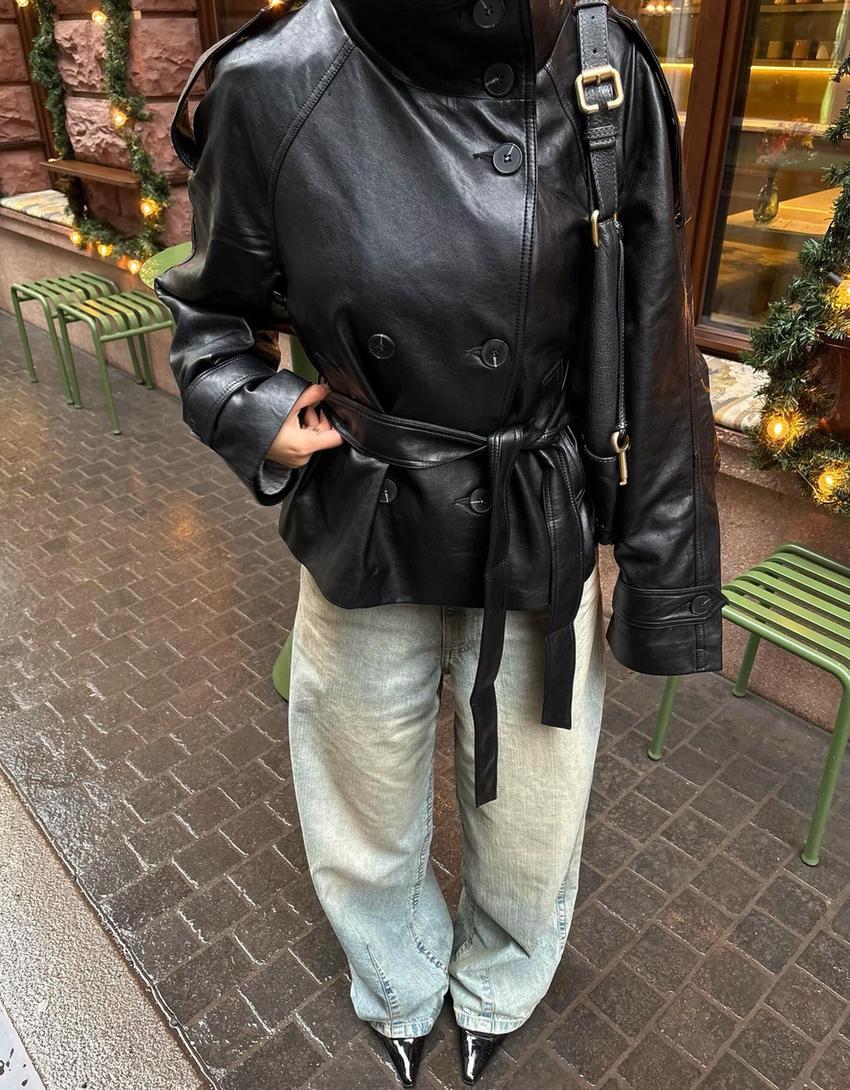 Jeans mit super Weitem Bein und tiefem Bund-Ausgewaschenes Blau