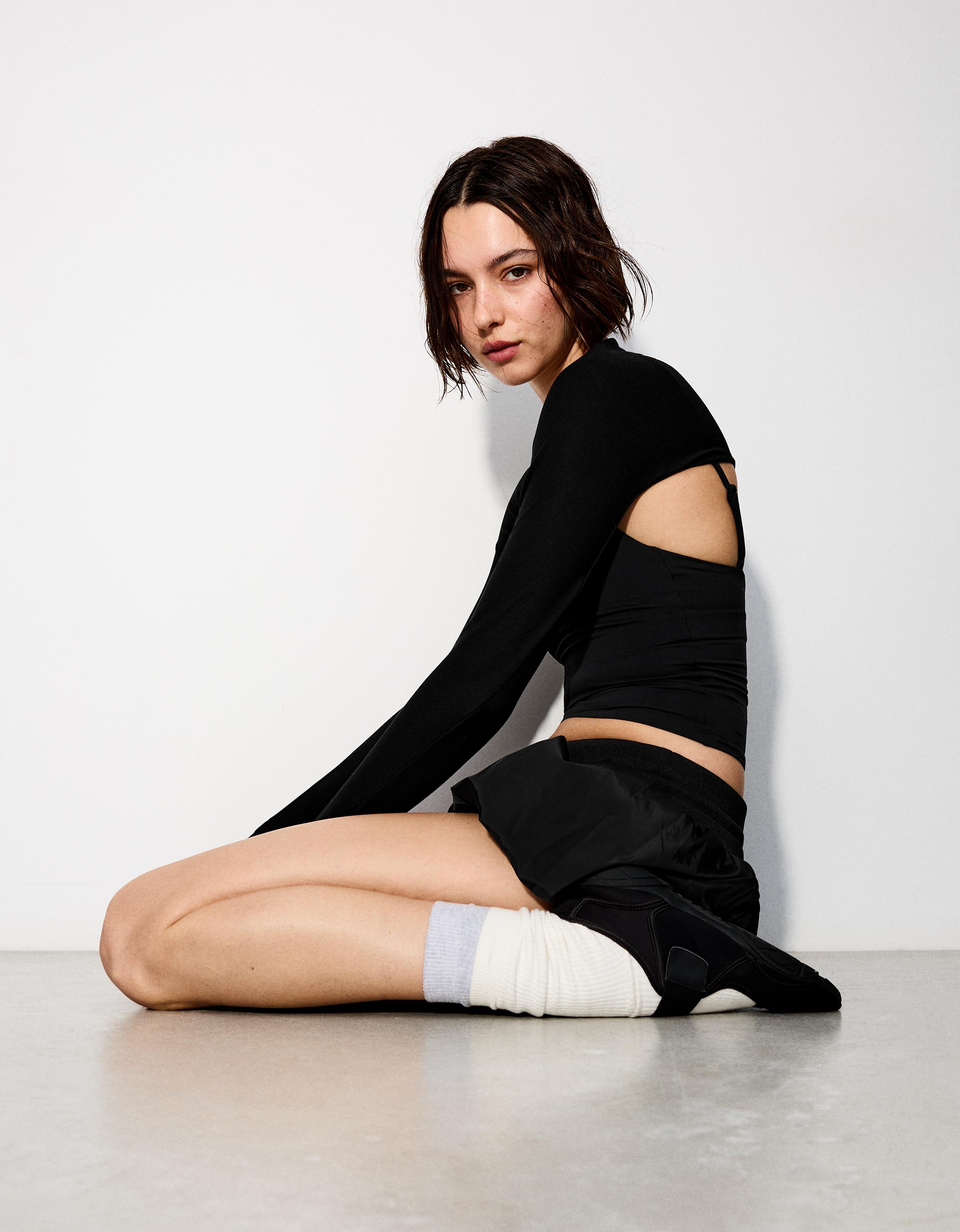 Long-sleeved bolero jumper jacket — Black