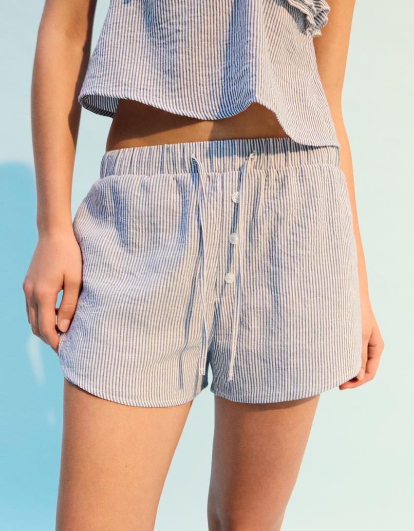 Ensemble top et short rustique-Marine-1