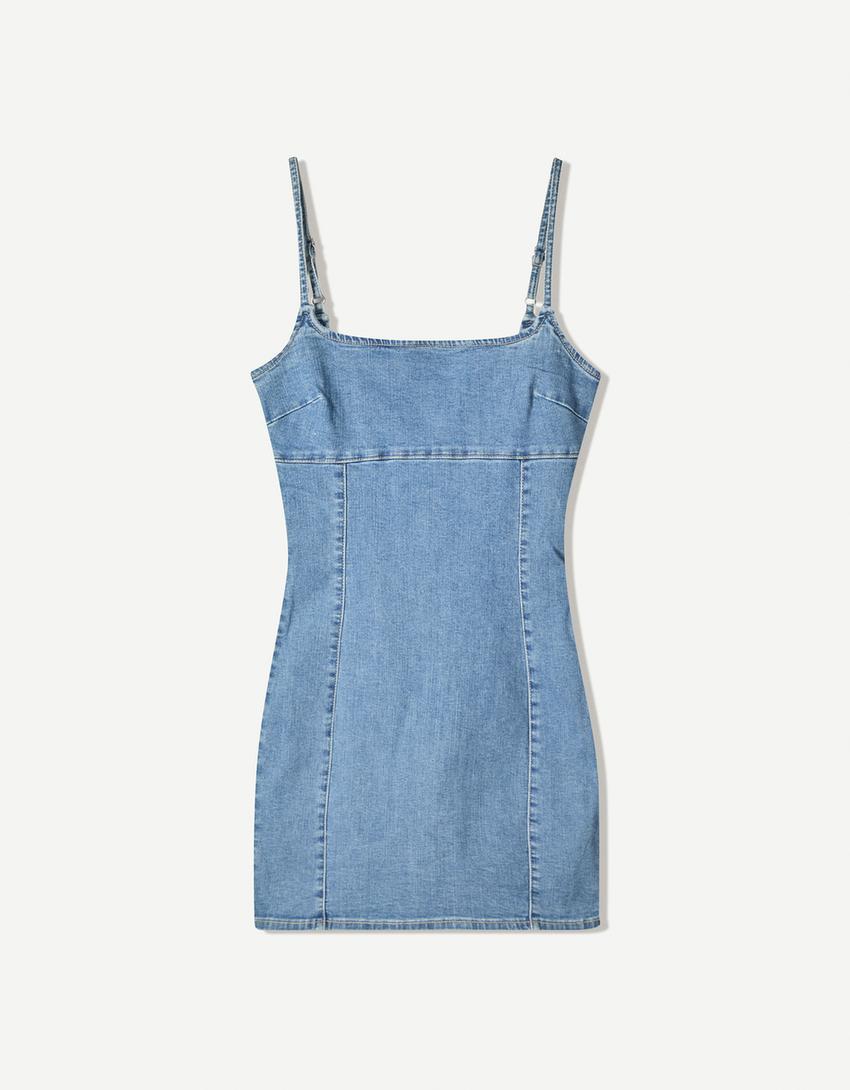 Short denim dress