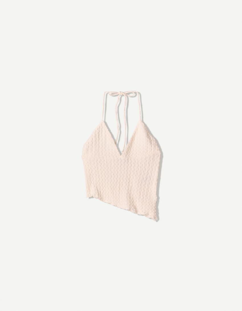 Ensemble top et pantalon rustique-Écru-4