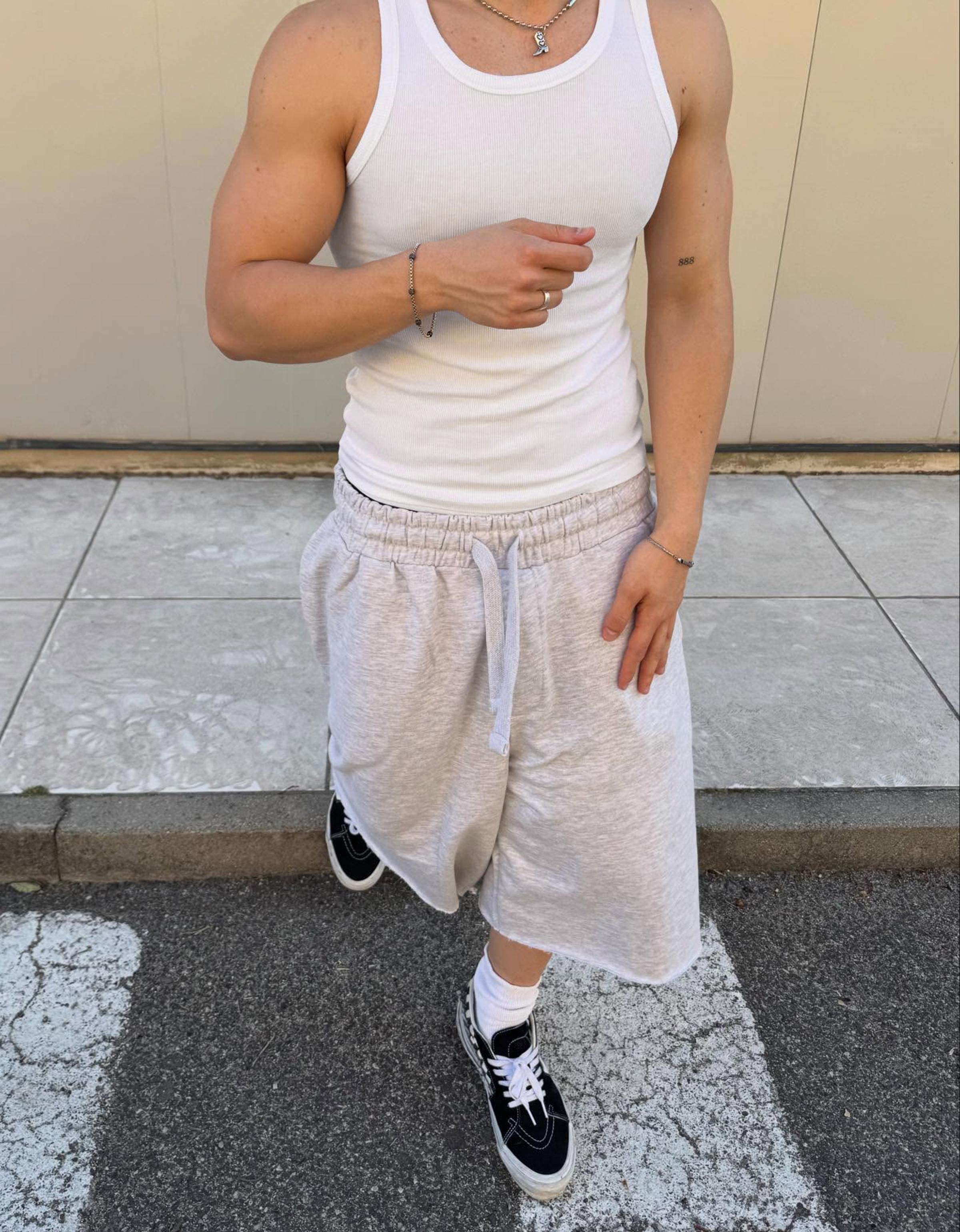 Jogger Bermuda shorts — Grey