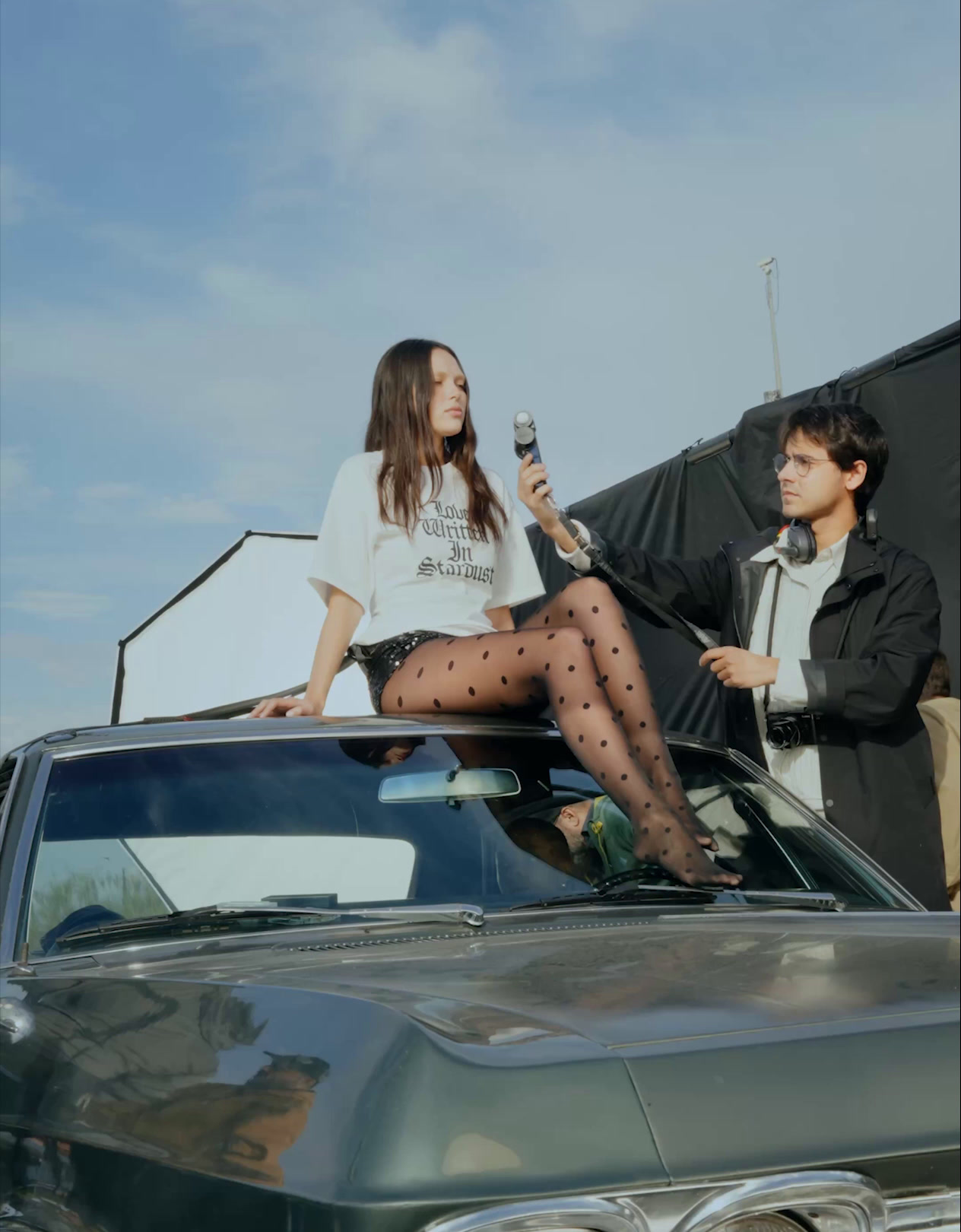 Pullu mini şort - Görsel 18