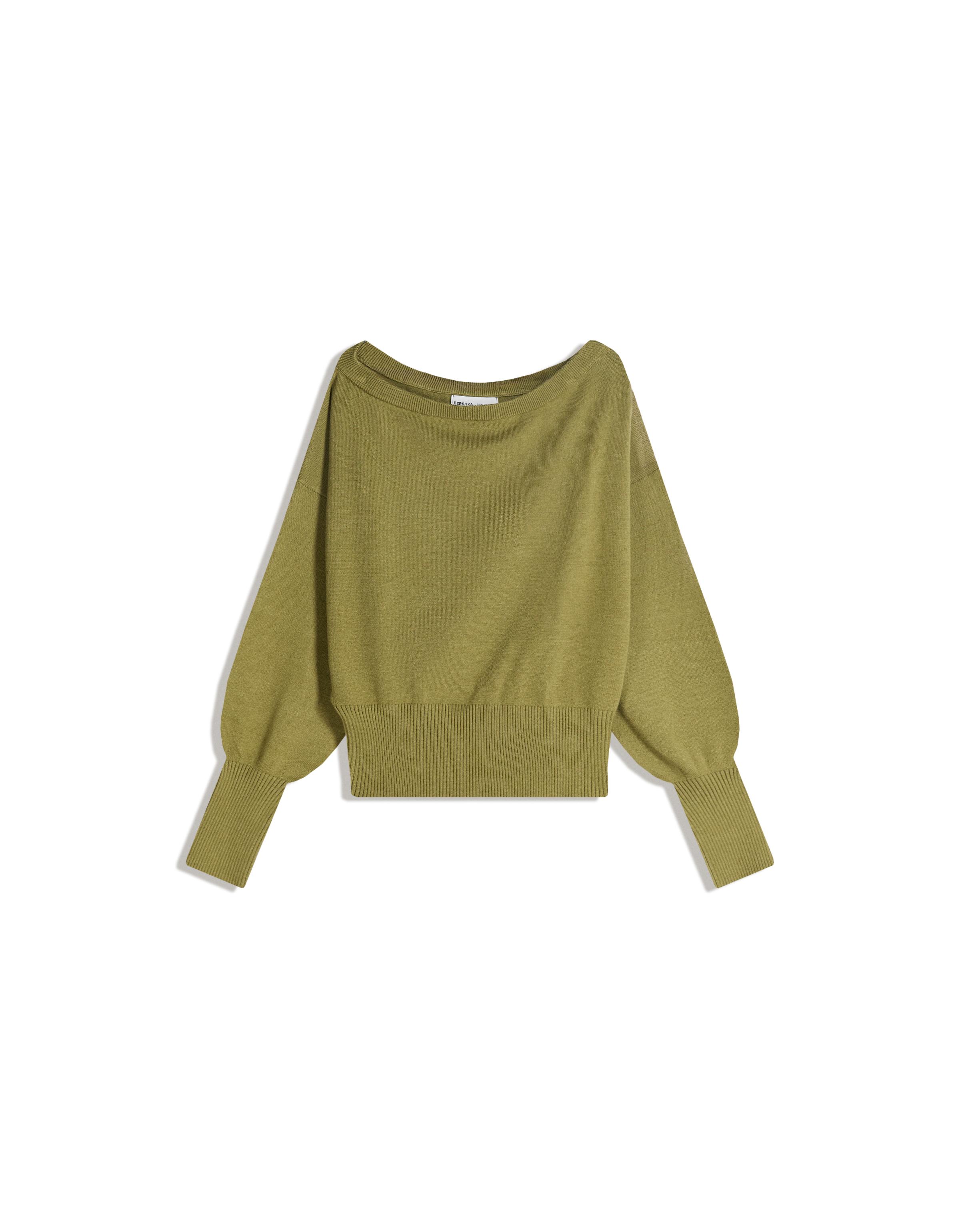 Ribbed asimetrik kesimli kazak