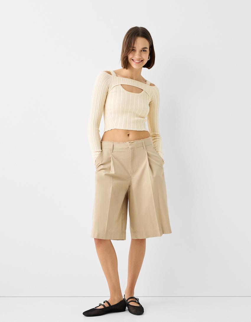 سويتر بأكمام طويلة-كريمي-3