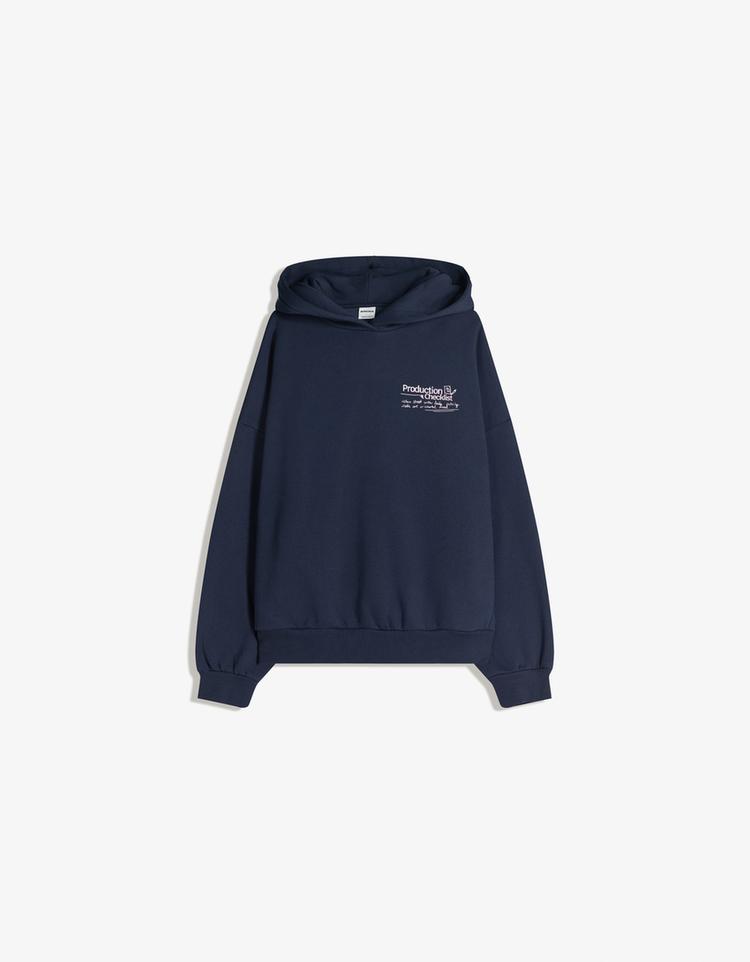 Hooded print sweatshirt