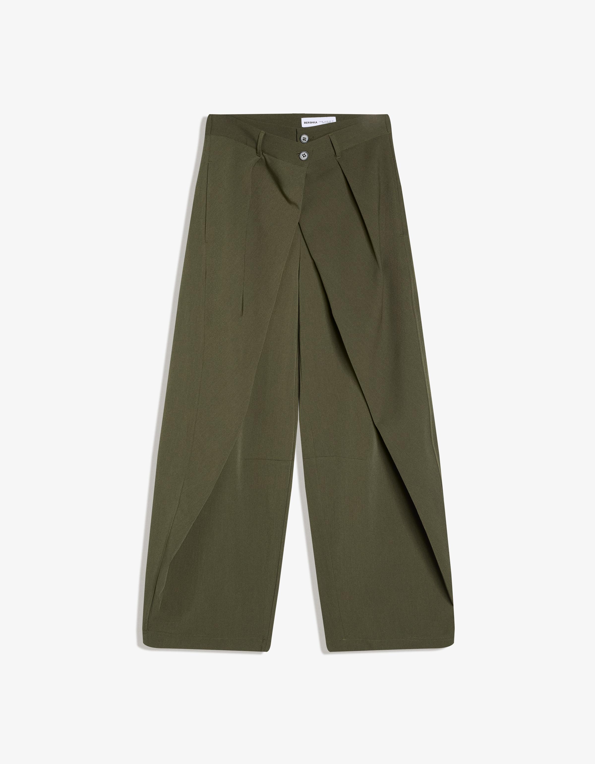 Çift düğmeli, pilili pantolon - Görsel 67