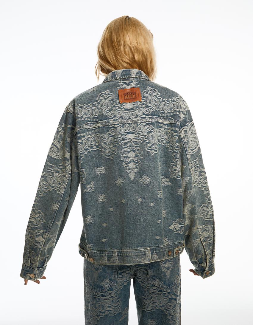 ARIES X BERSHKA denim ceket-Açık mavi