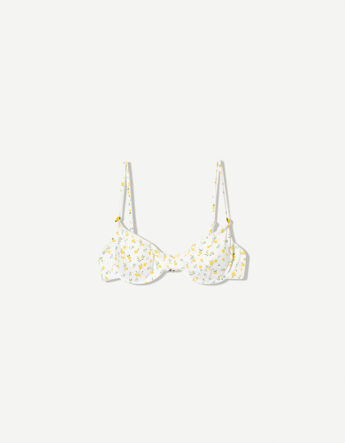 Floral bikini top