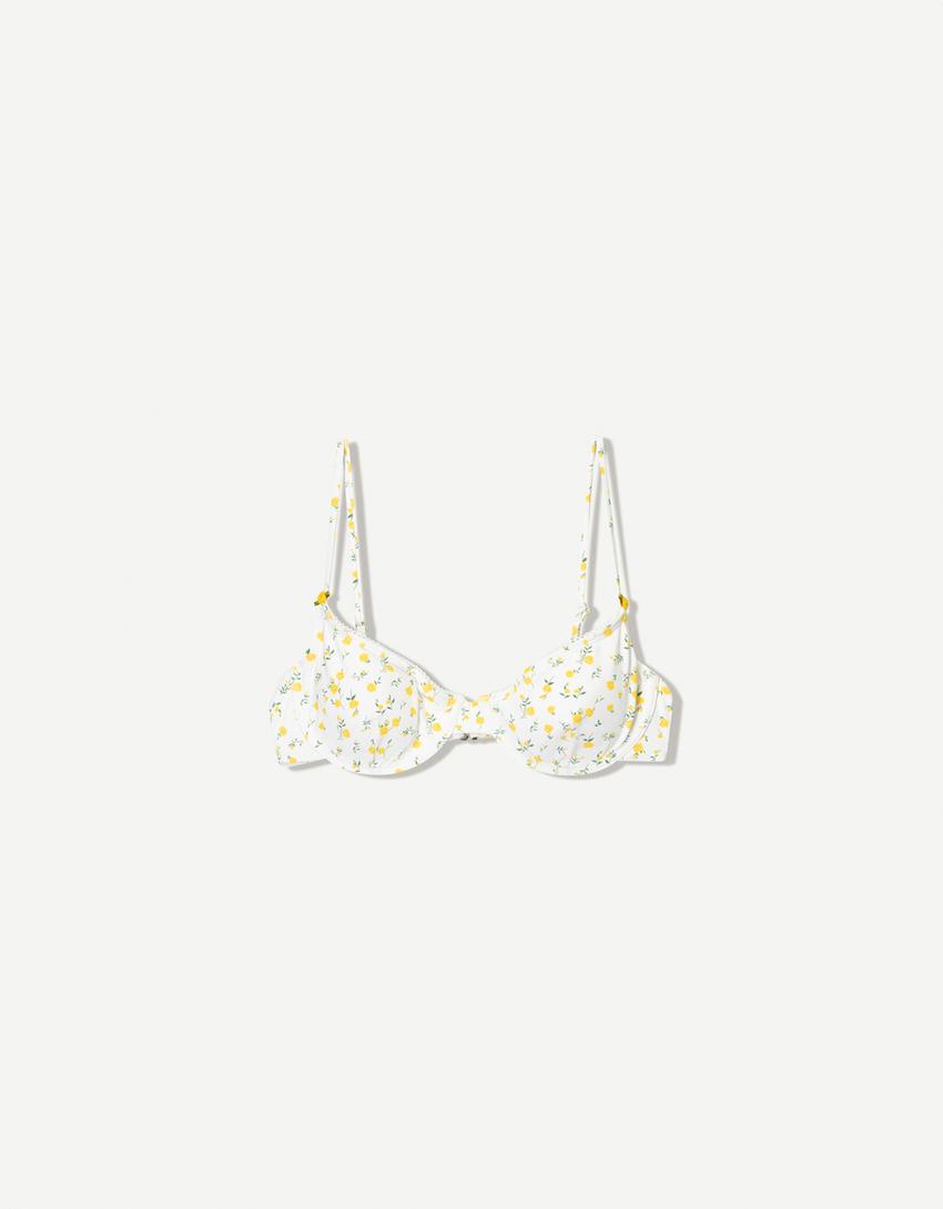 Floral bikini top - BSK Teen | Bershka