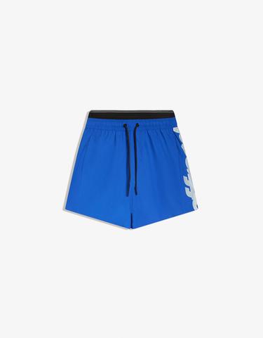 Boxy swimsuit with double waistband print — Dark blue 5
