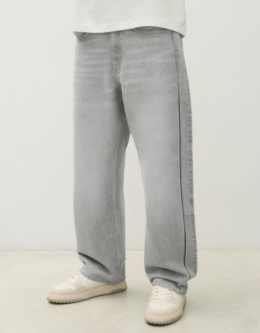 Loose fit jeans-Grey