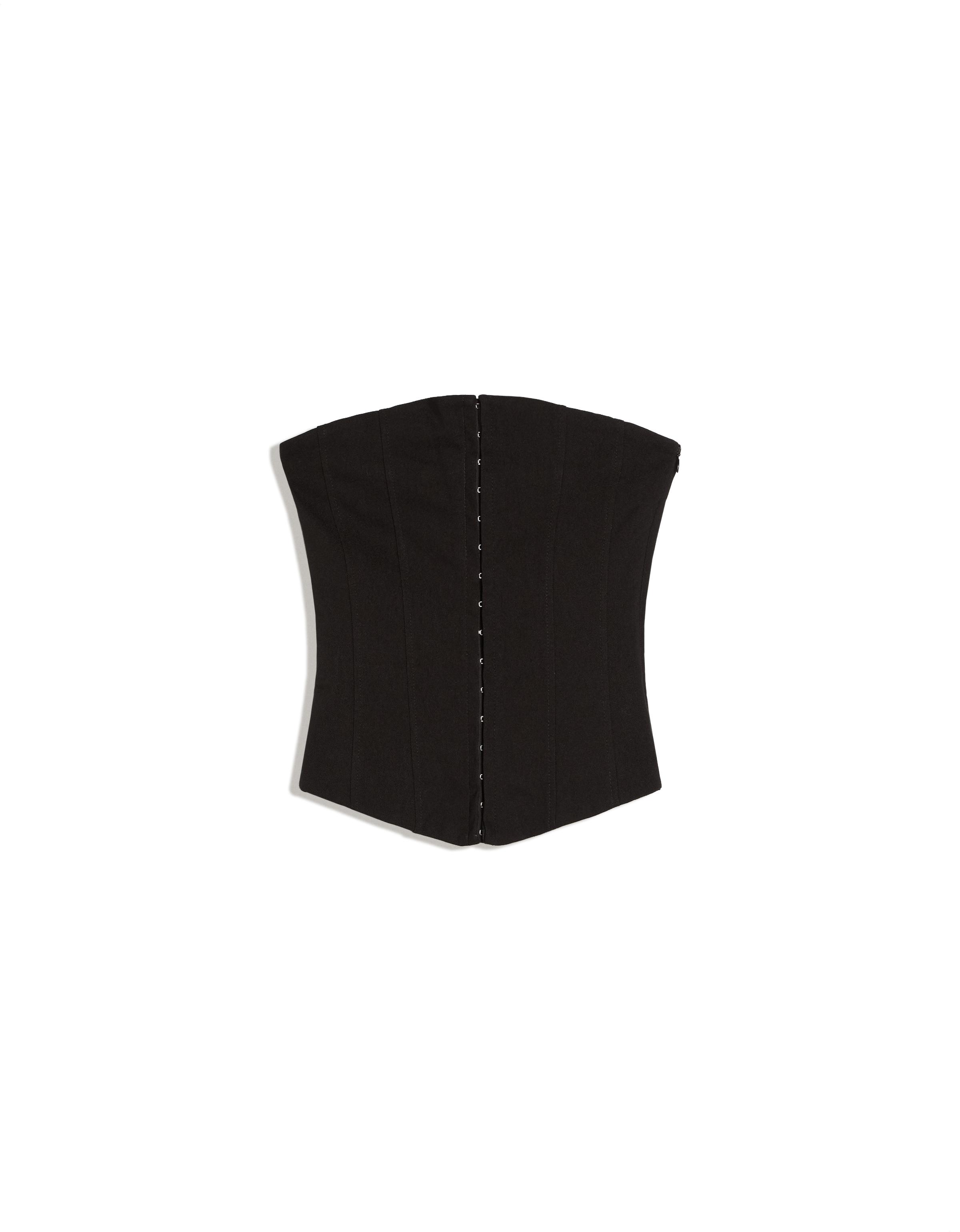Corset bandeau top — Black