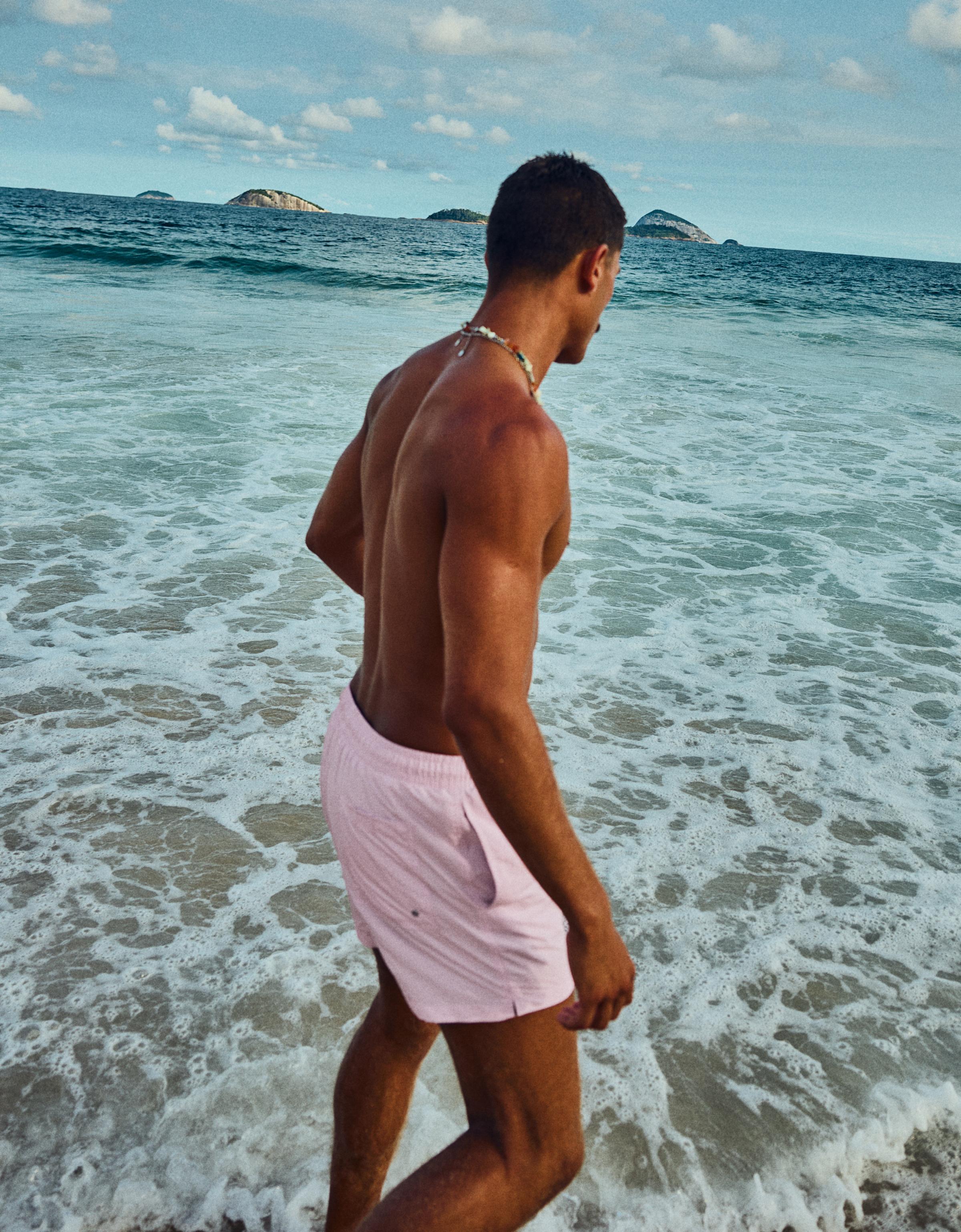 Basic regular fit swim shorts — Pink