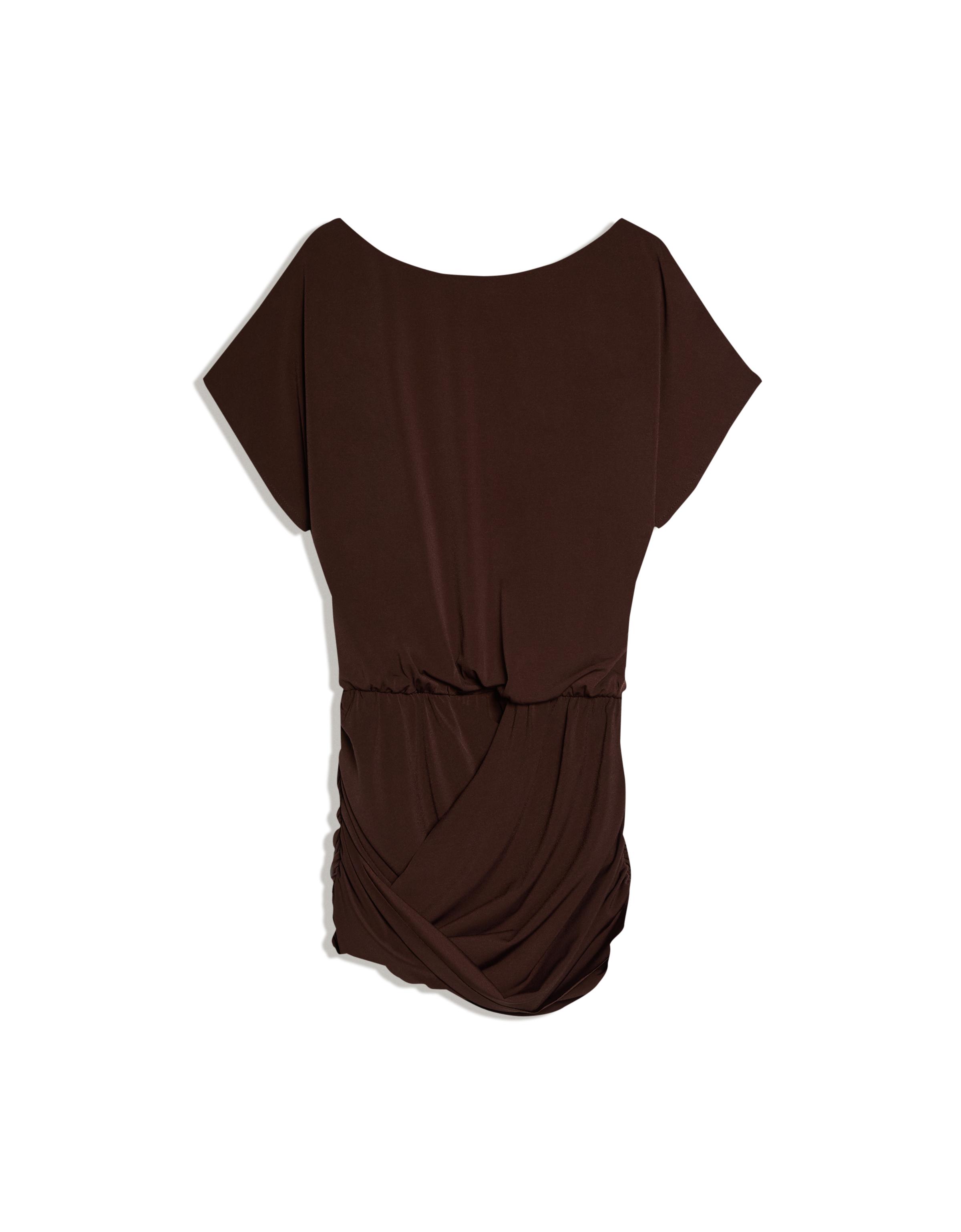 Drapeli etekli açık sırt elbise - Görsel 44