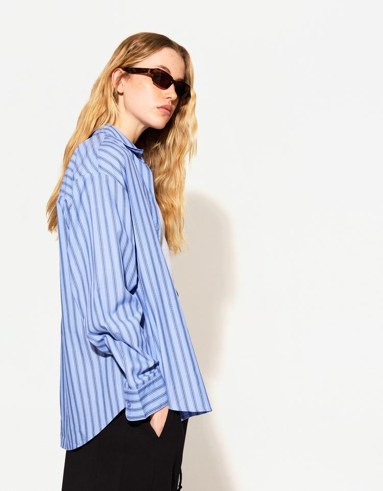 Oversize poplin gömlek