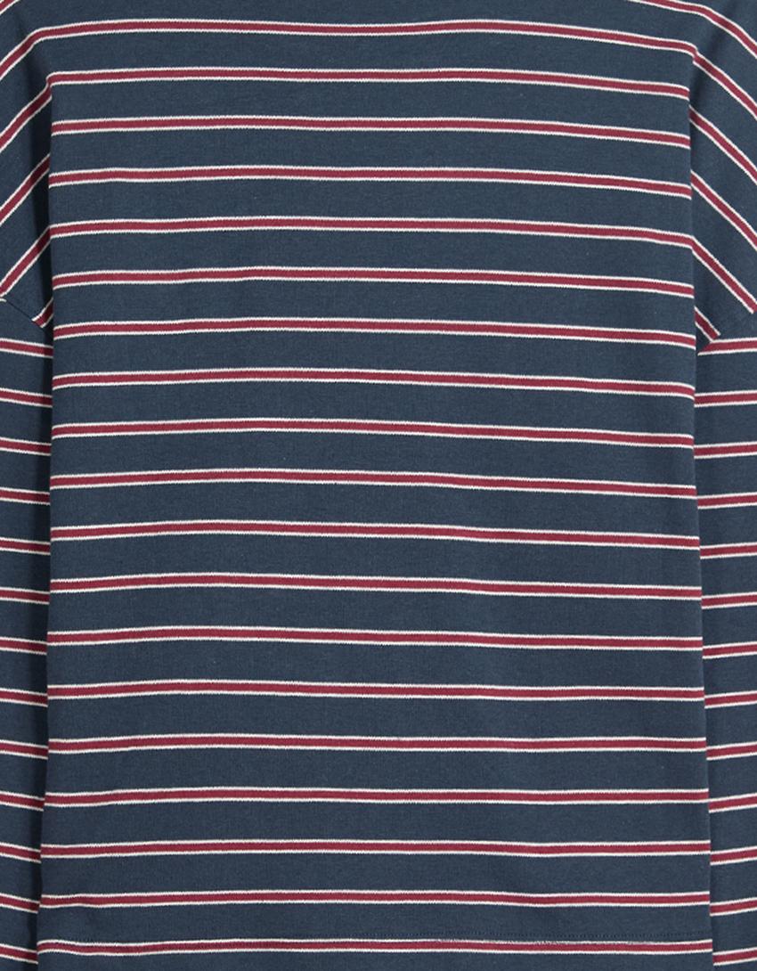 Camiseta manga larga print-Marino