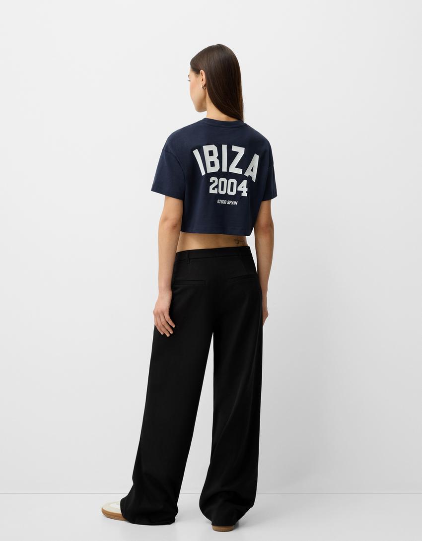 Camiseta manga corta print-Azul-1