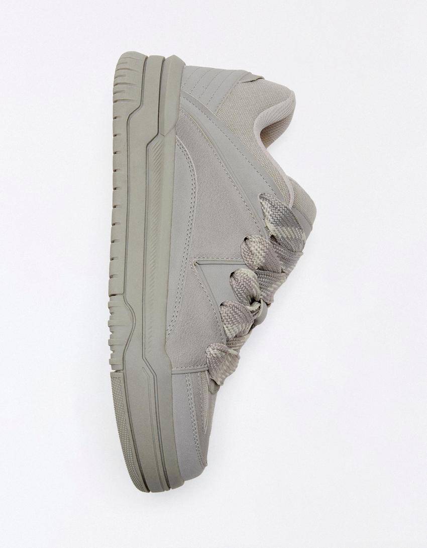 Sepatu kets skater sol tebal-Abu-abu