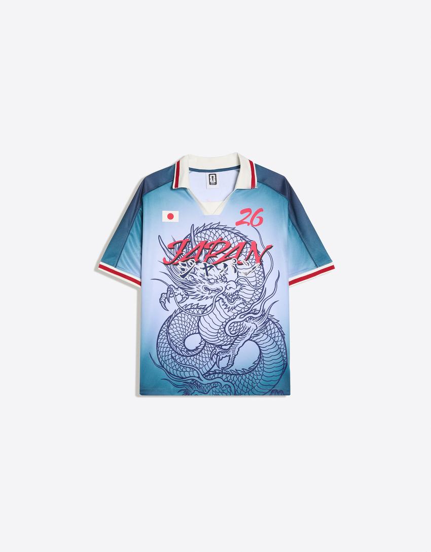Polo oversize Japon FIFA WORLD CUP™-Bleu