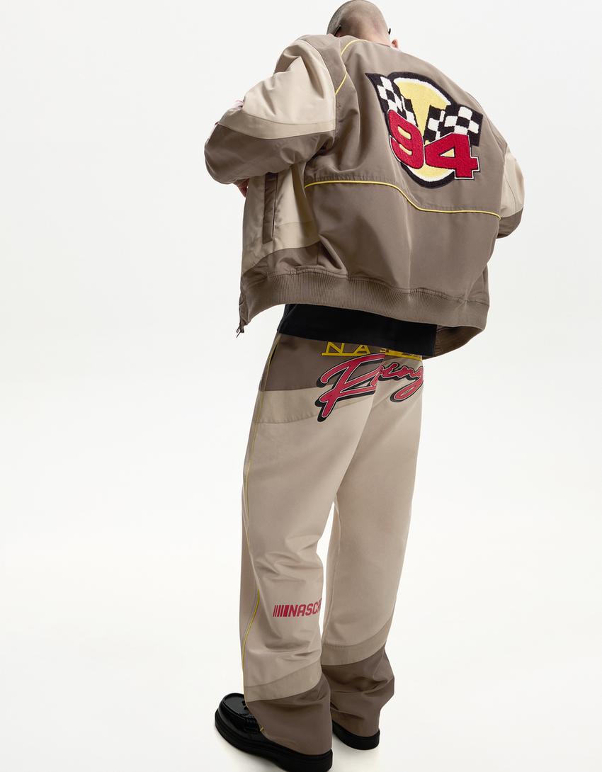 Pantalón Nascar baggy jogger-Marrón-3