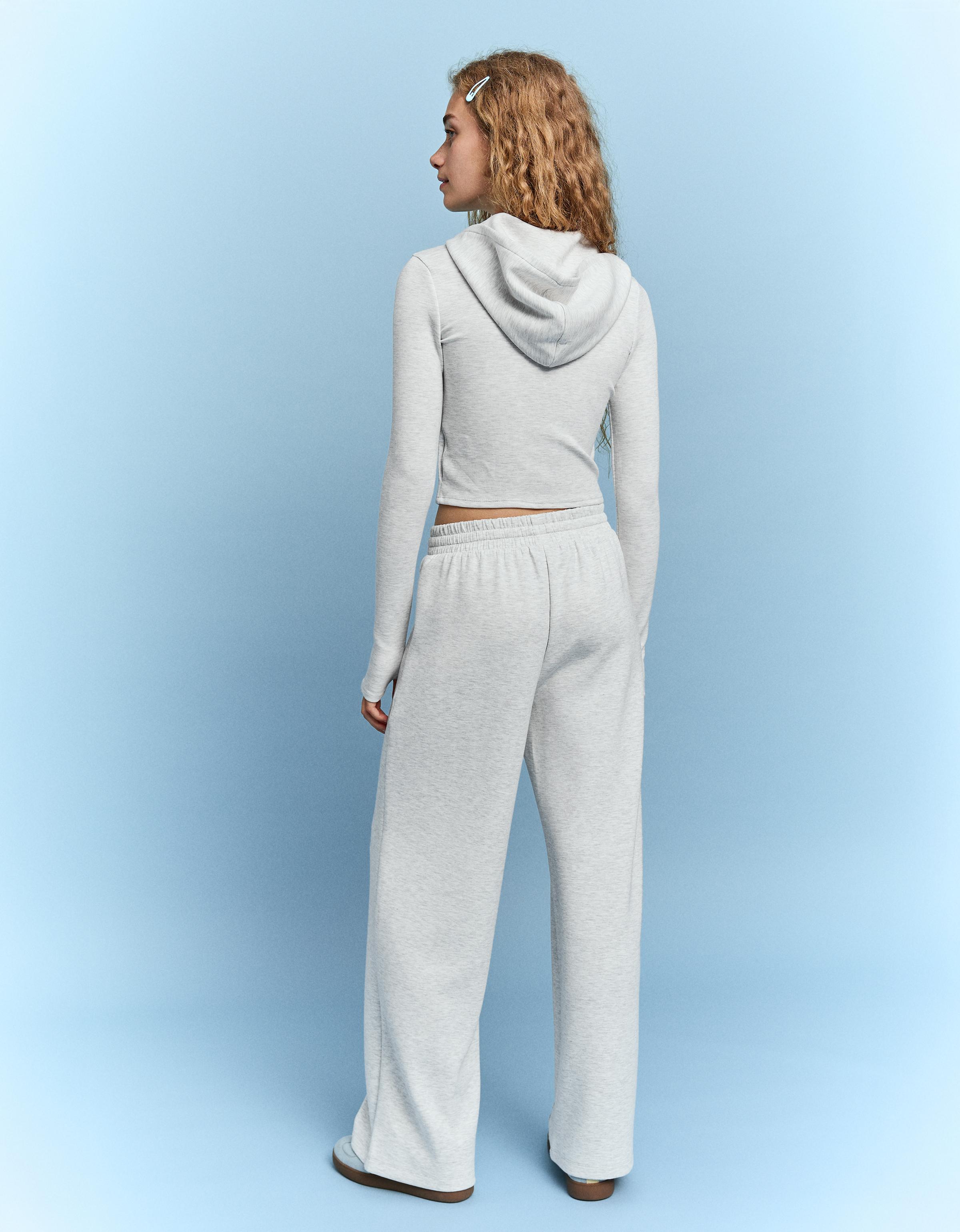 Yumuşak dokulu geniş paça pantolon - Görsel 99