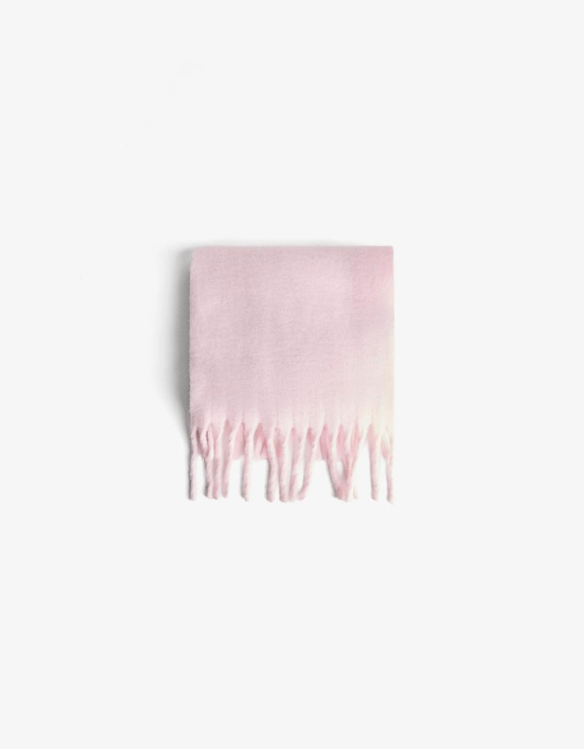 Solid-coloured scarf-Pink