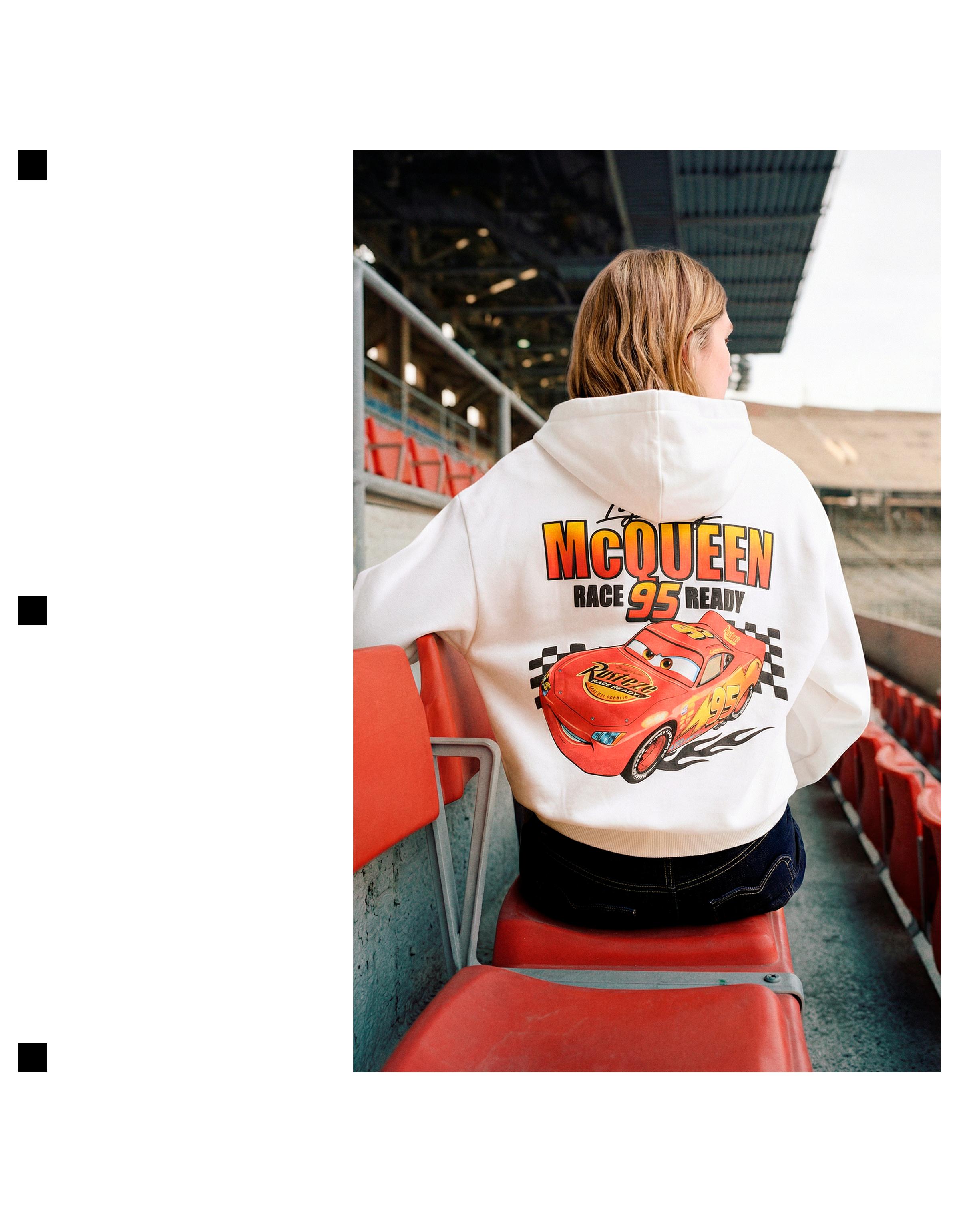 Cars print hoodie — Off white
