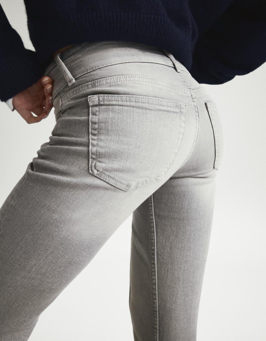 Low-rise boot-cut jeans-Dark grey