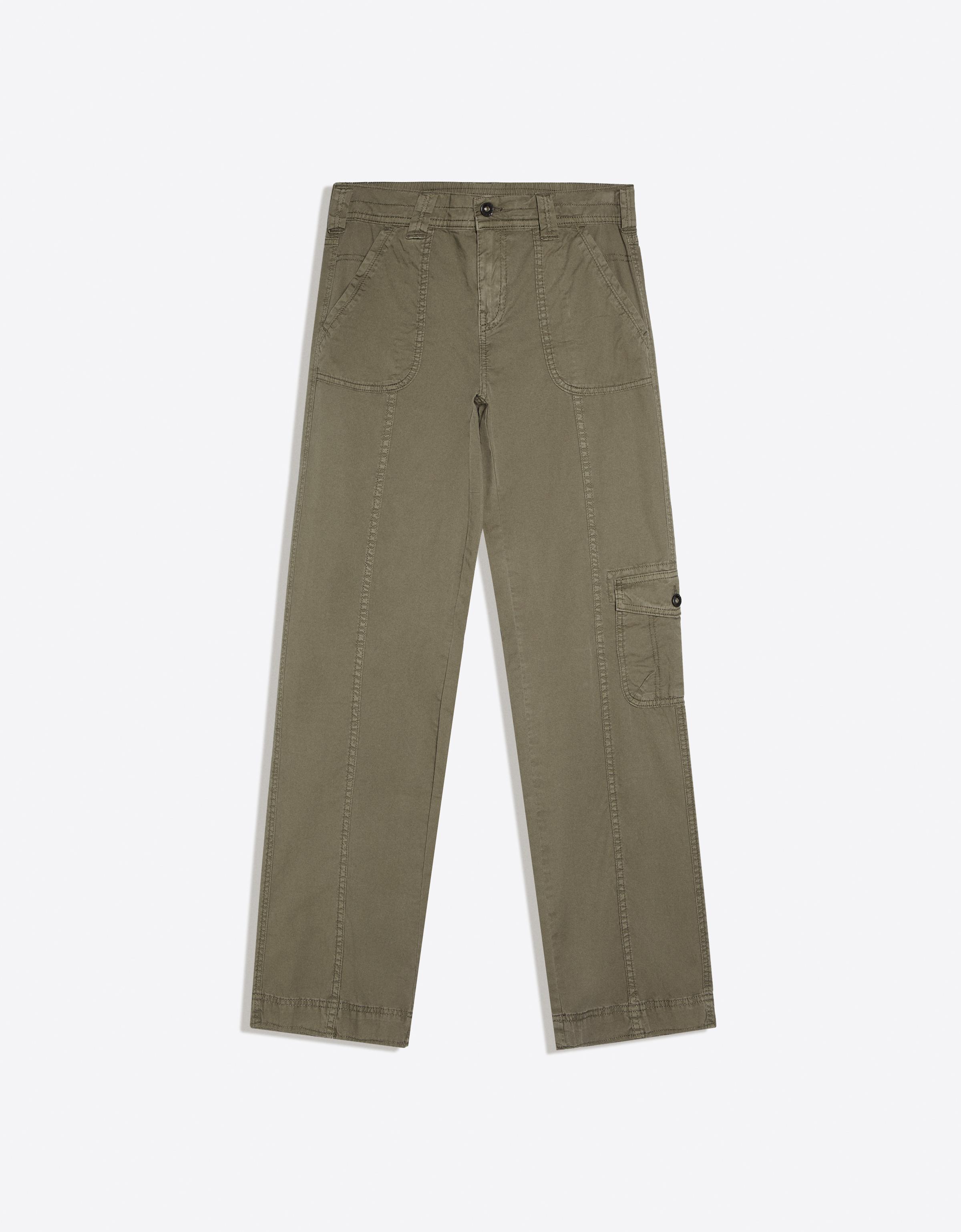 Straight cargo trousers — Khaki